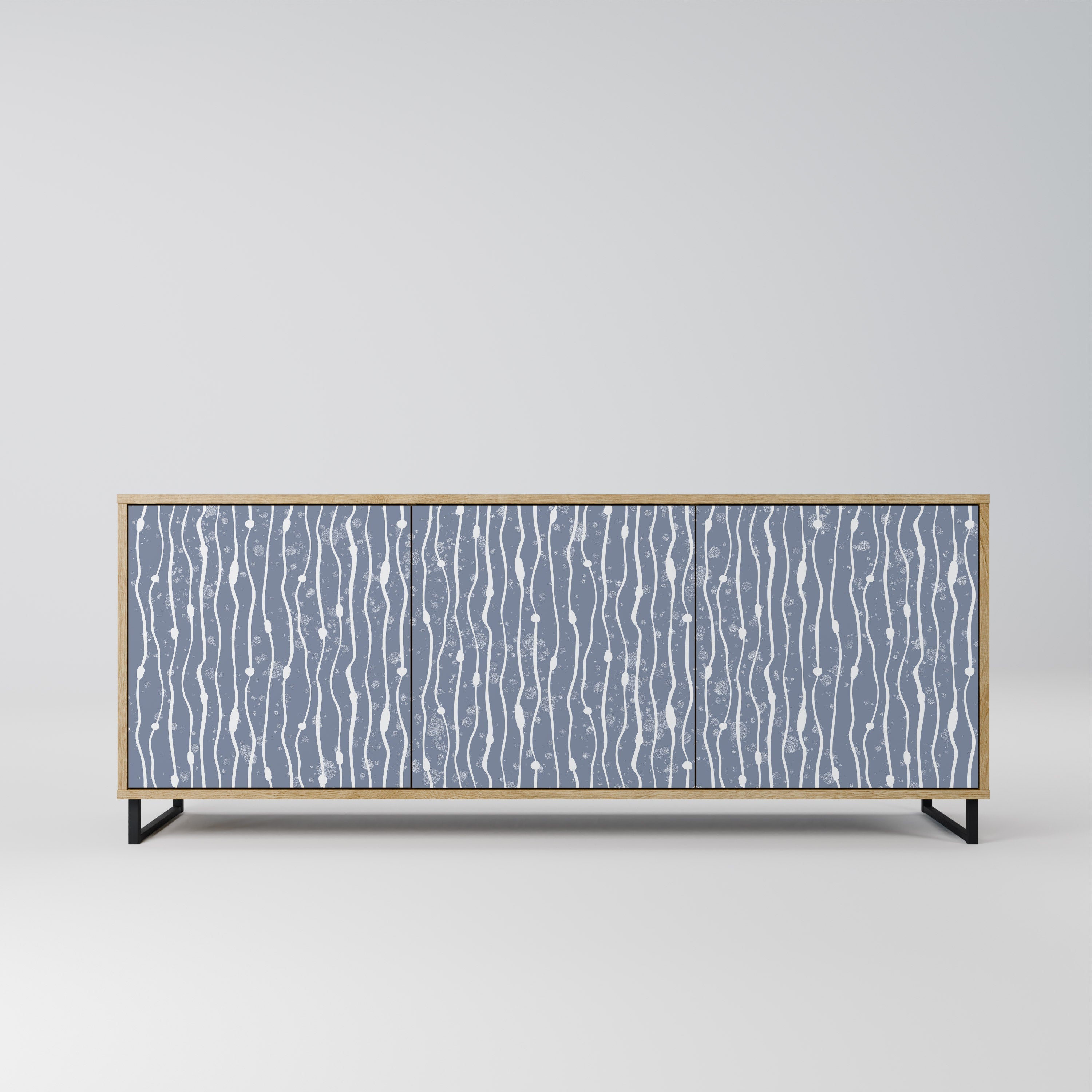 GRAPHITE RAIN Komoda 3-drzwiowa