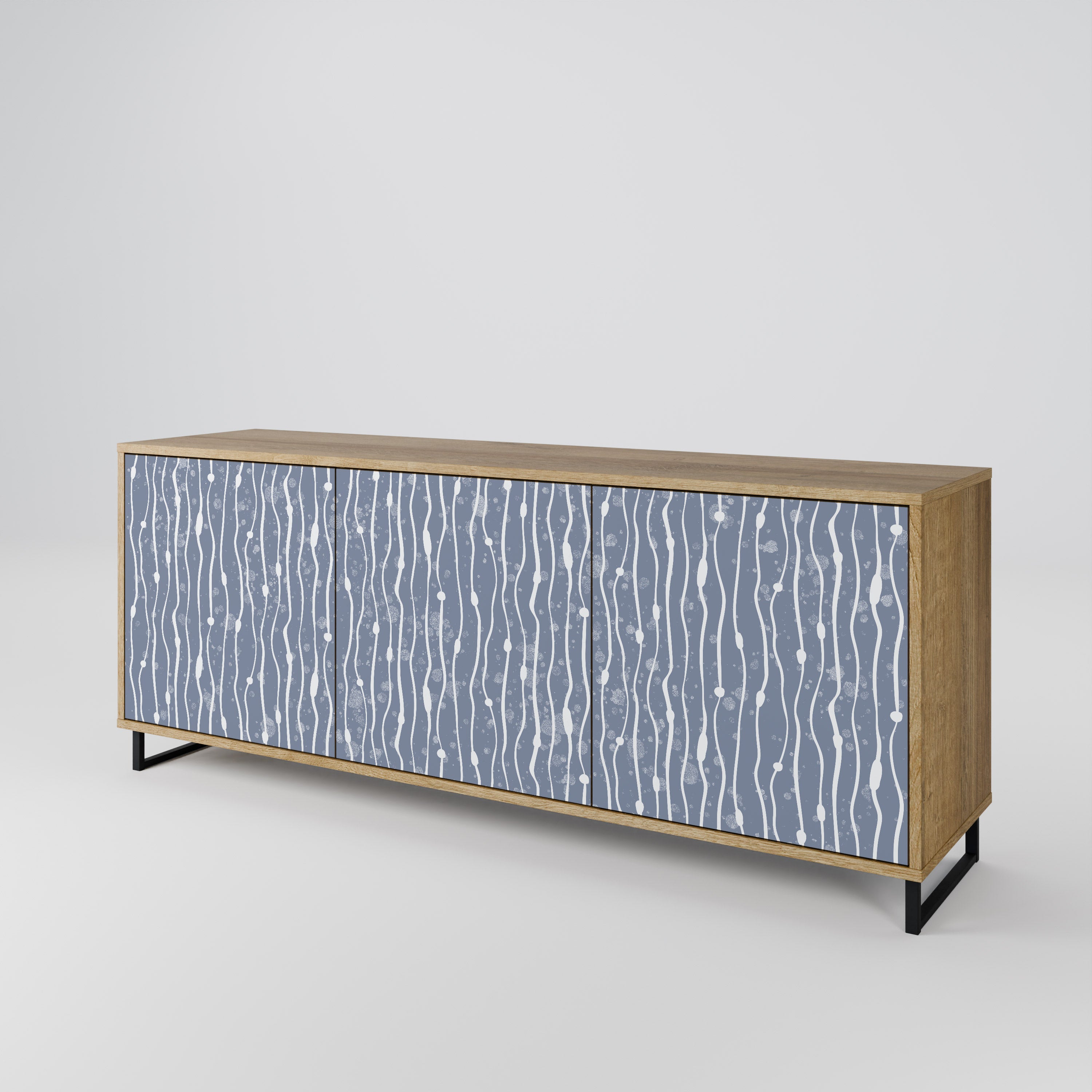 GRAPHITE RAIN Komoda 3-drzwiowa