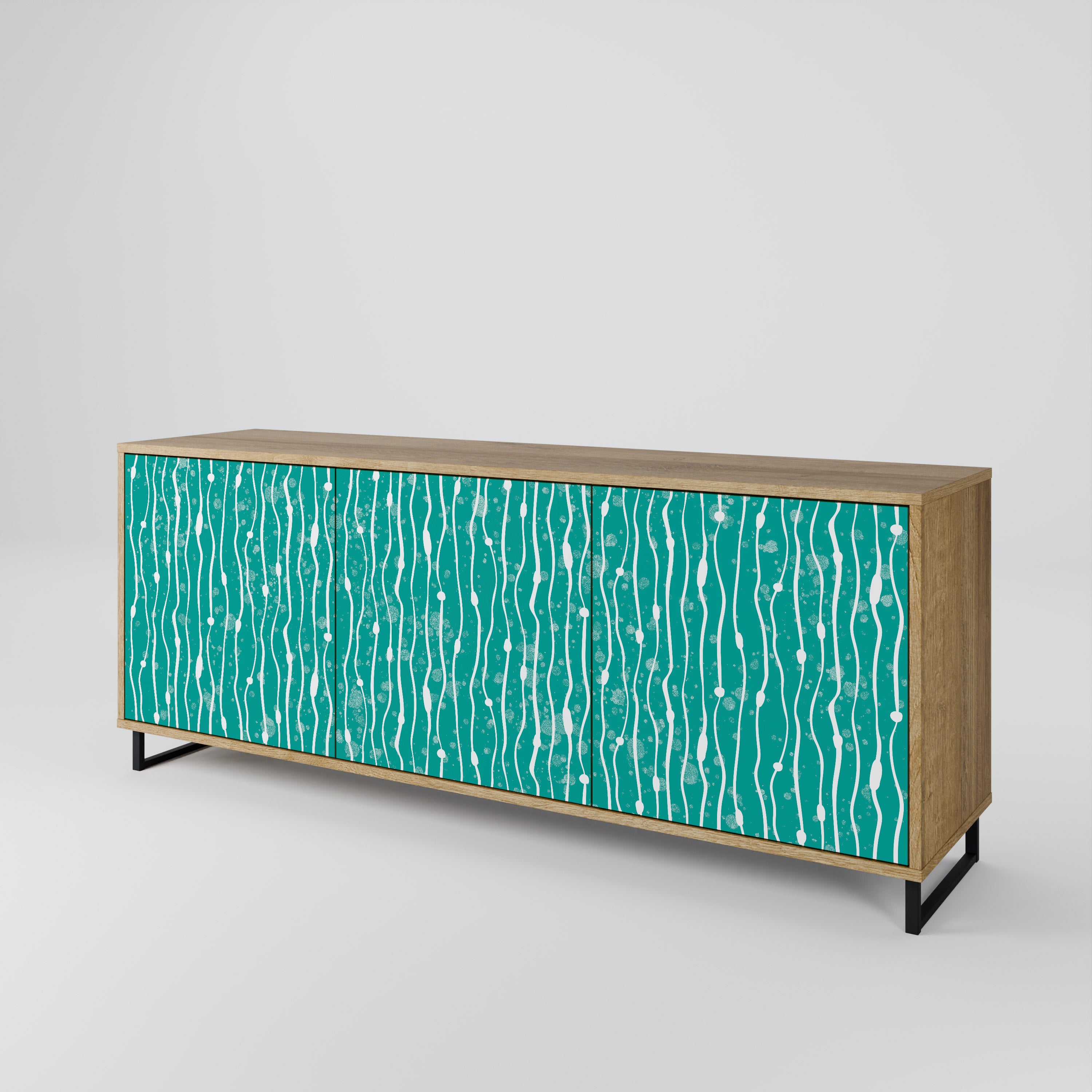 TURQUOISE RAIN Komoda 3-drzwiowa