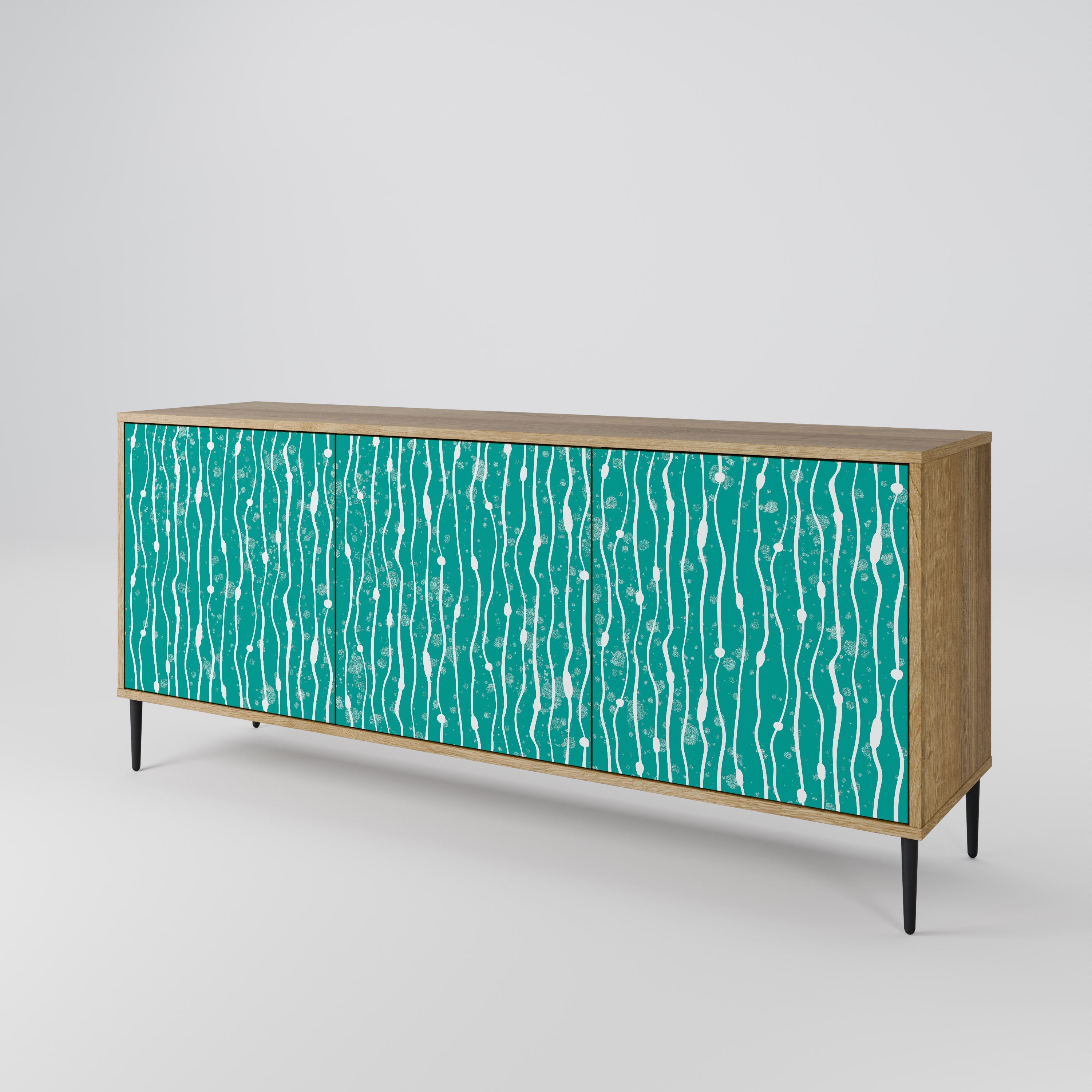 TURQUOISE RAIN Komoda 3-drzwiowa