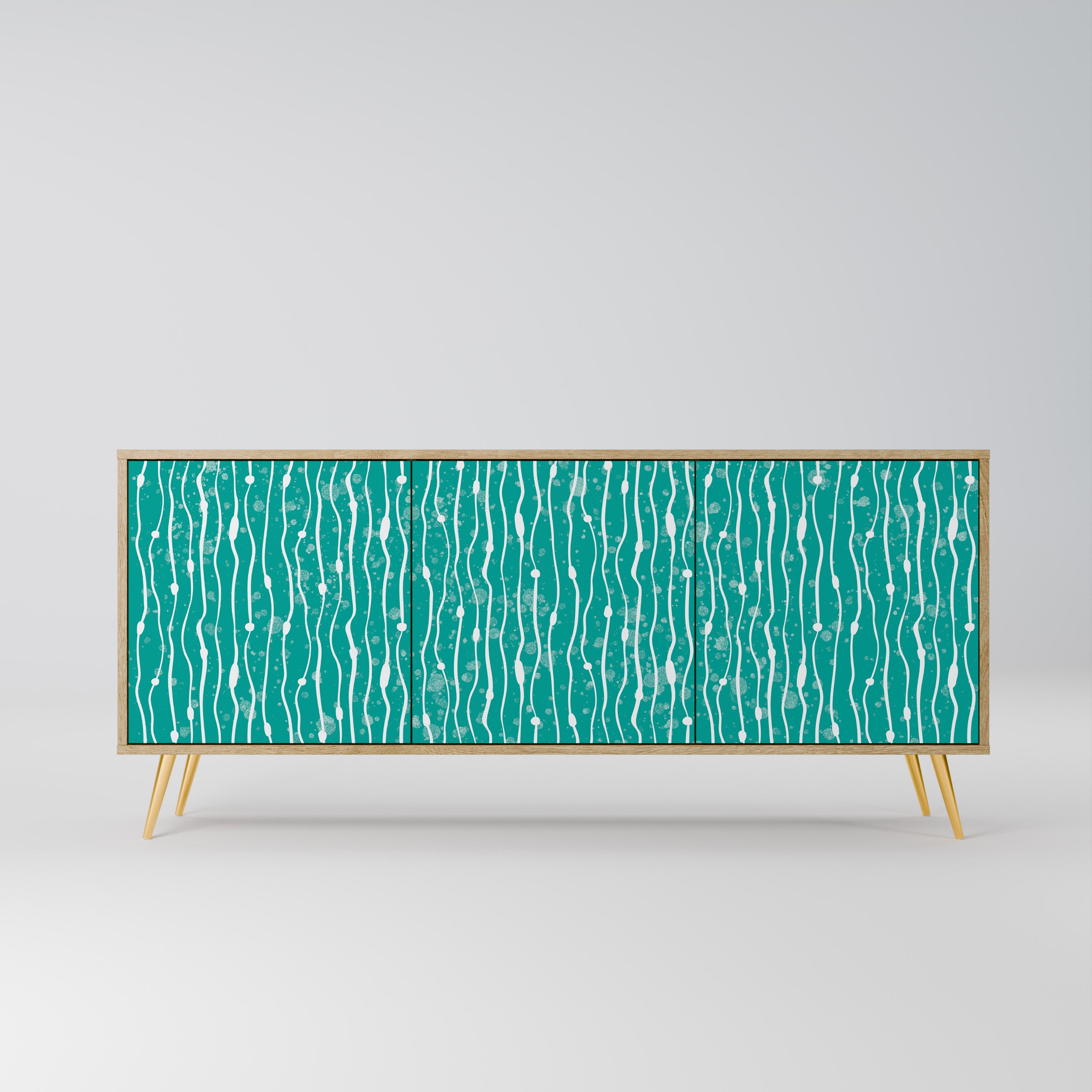 TURQUOISE RAIN Komoda 3-drzwiowa