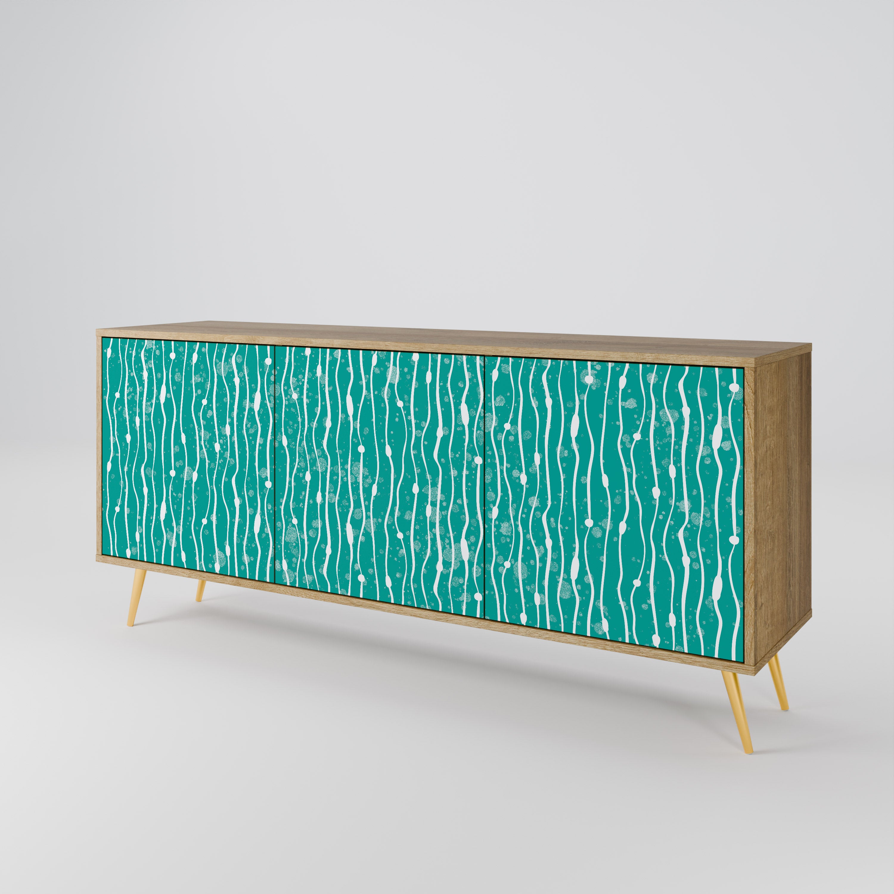 TURQUOISE RAIN Komoda 3-drzwiowa