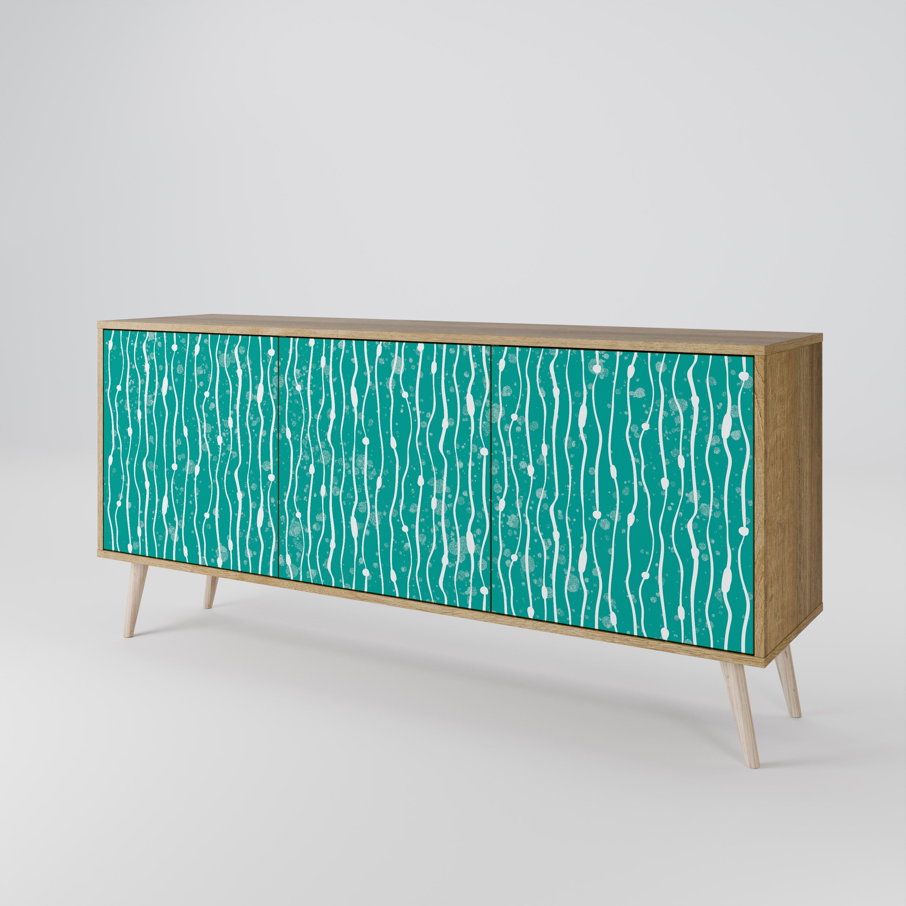TURQUOISE RAIN Komoda 3-drzwiowa