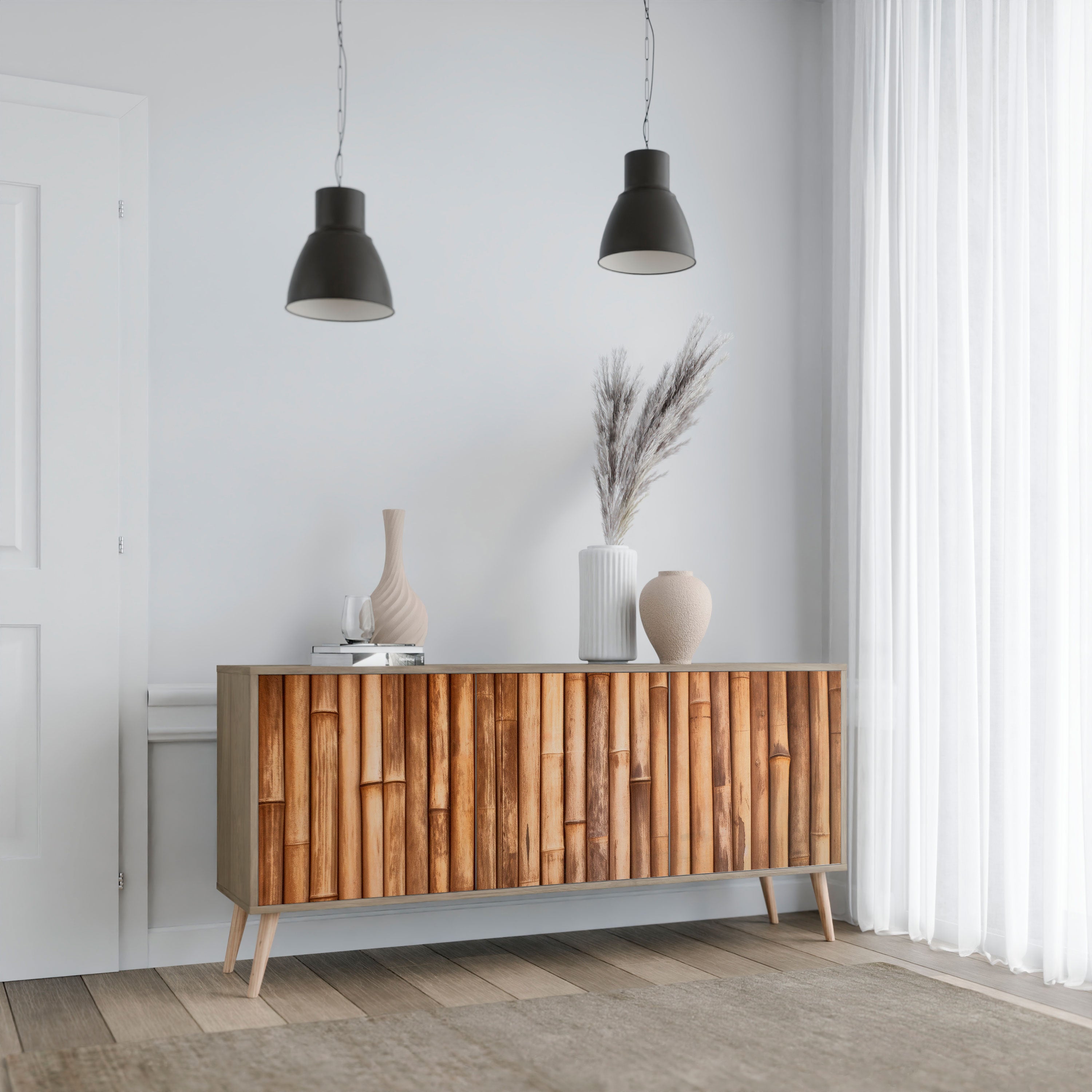 NATURAL WOOD Komoda 3-drzwiowa