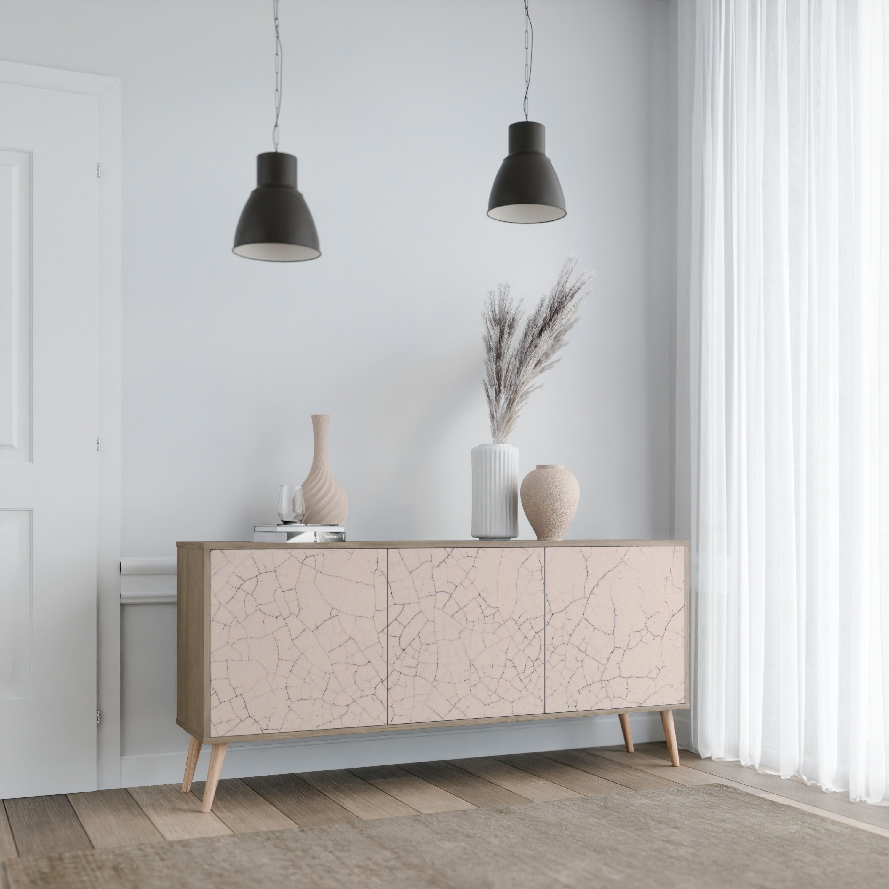 CERAMIC TEXTURE Komoda 3-drzwiowa
