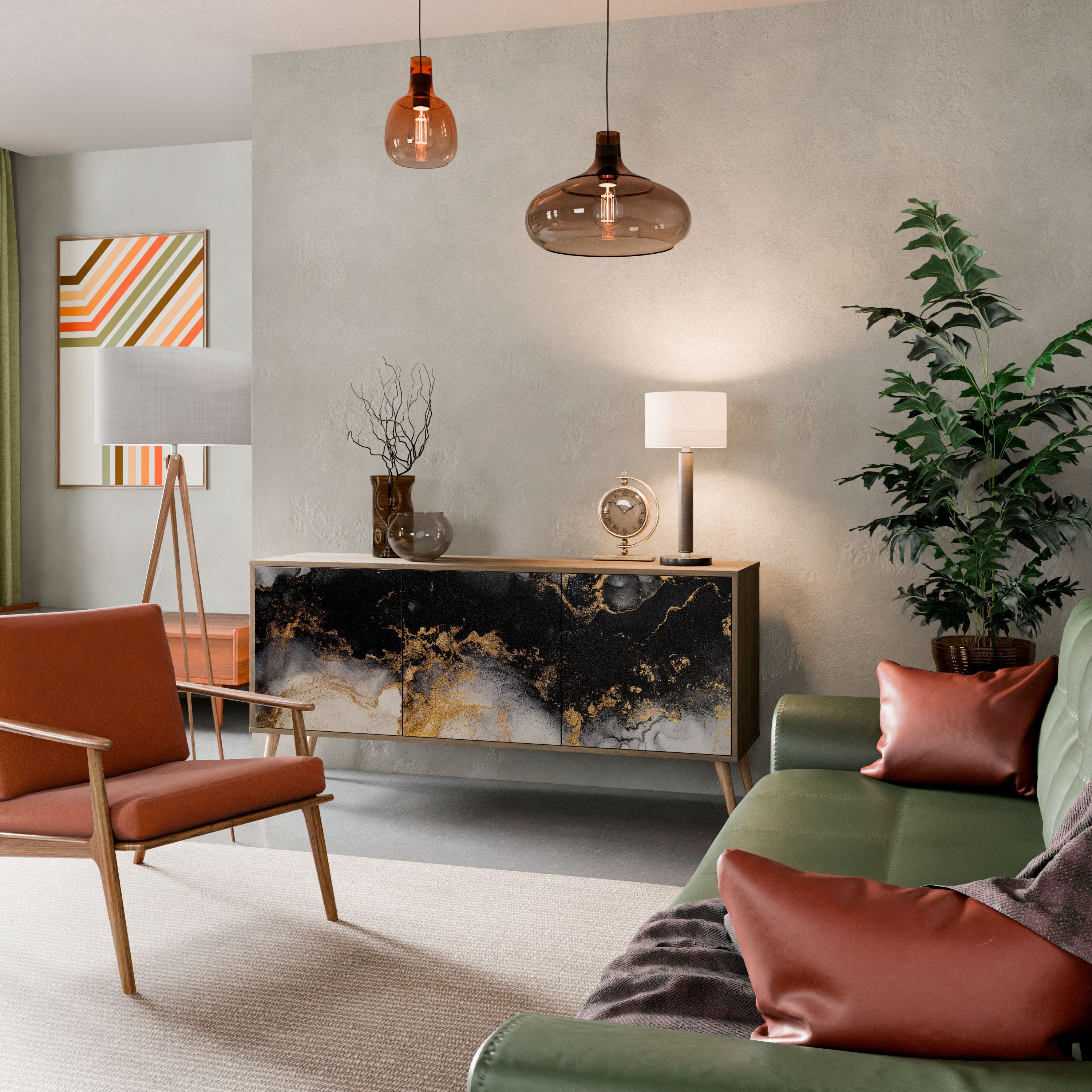 MARBLE OF TOMMORROW Komoda 3-drzwiowa