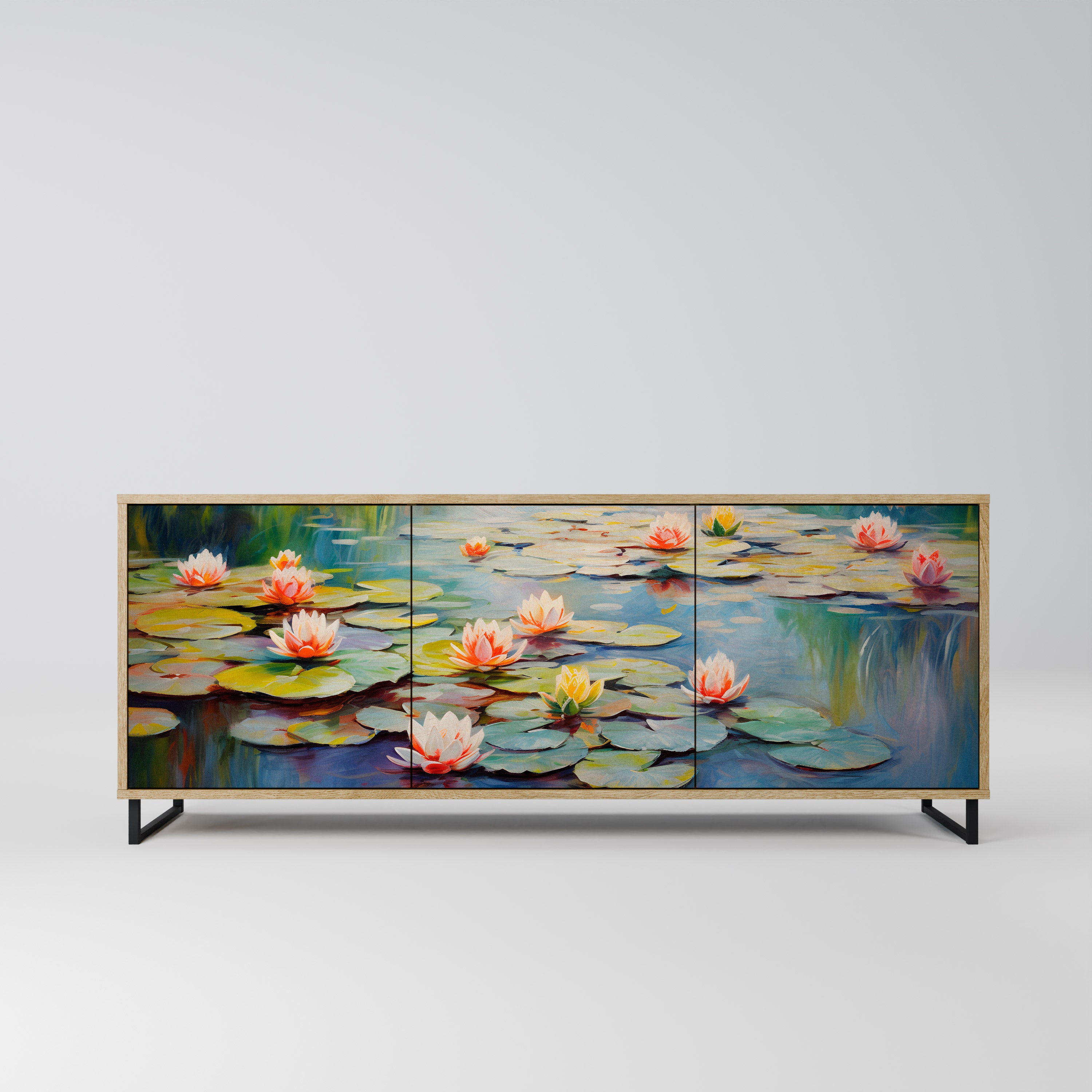 BLOOMING WATERS Komoda 3-drzwiowa