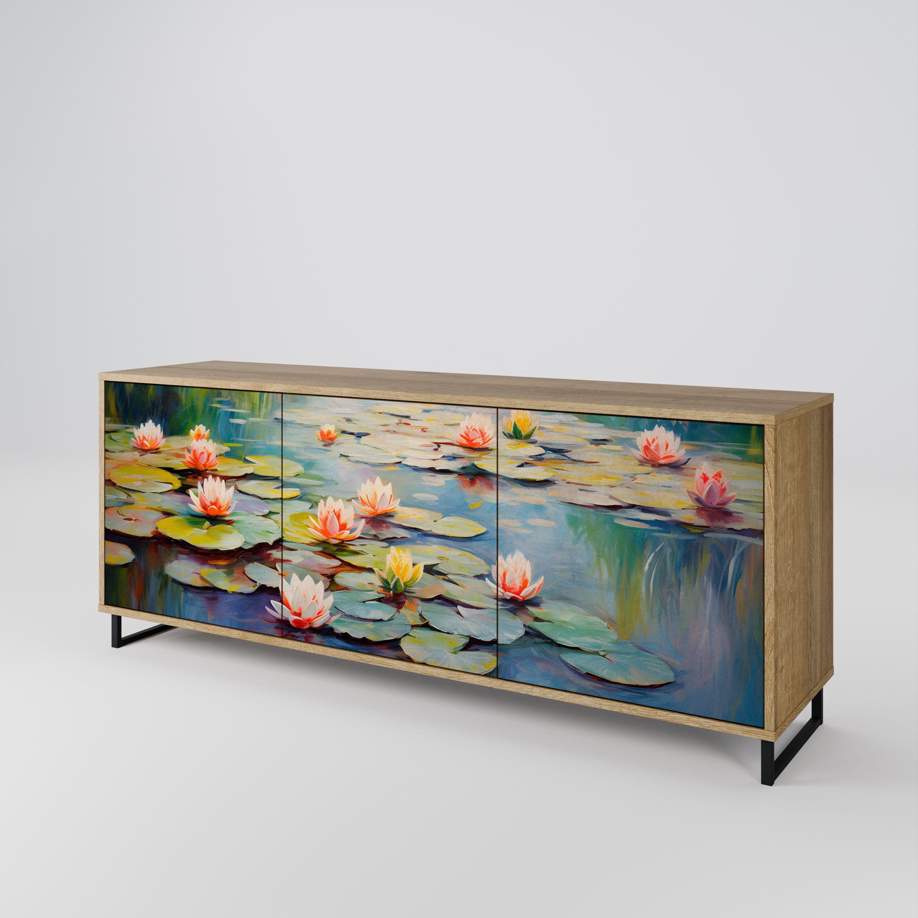BLOOMING WATERS Komoda 3-drzwiowa