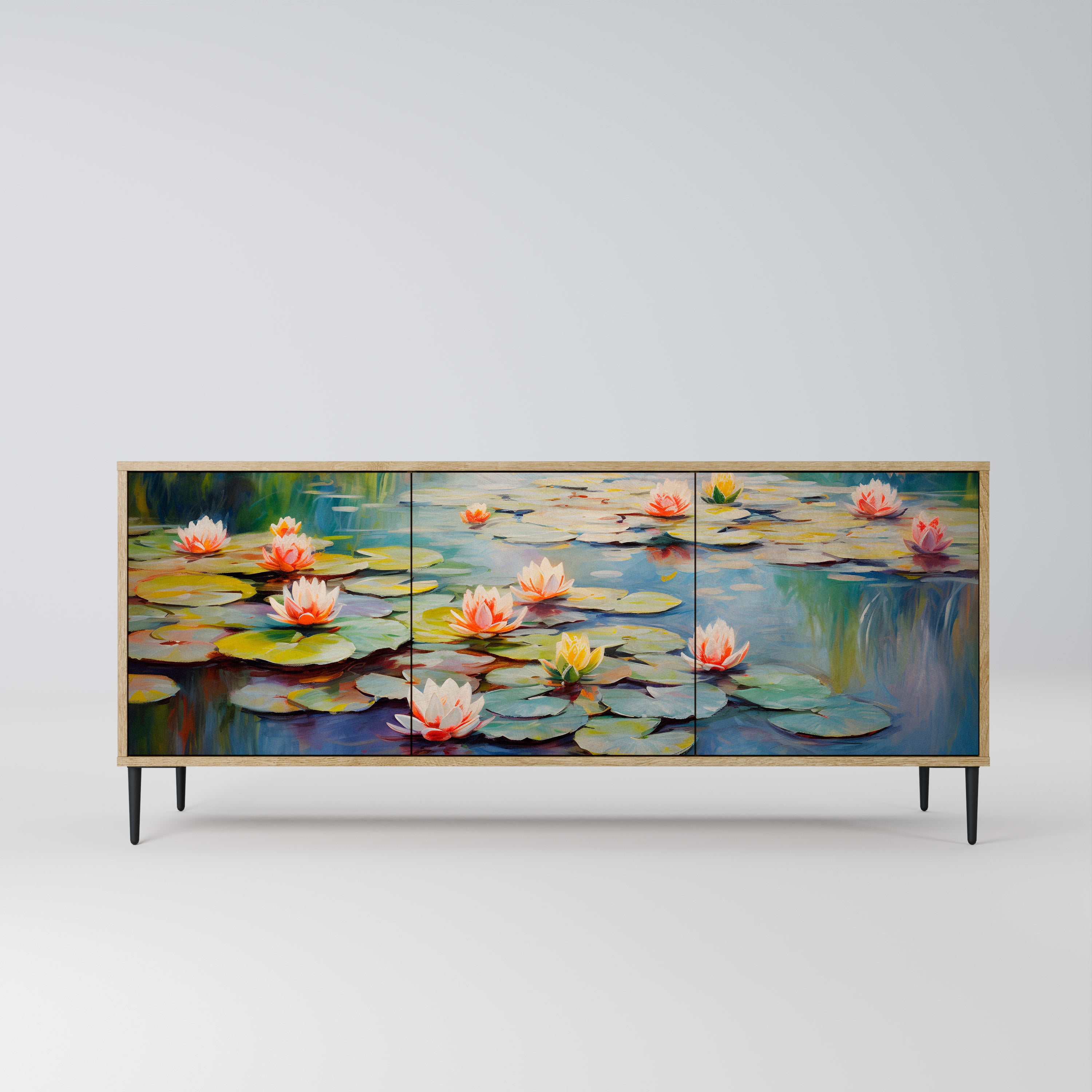 BLOOMING WATERS Komoda 3-drzwiowa