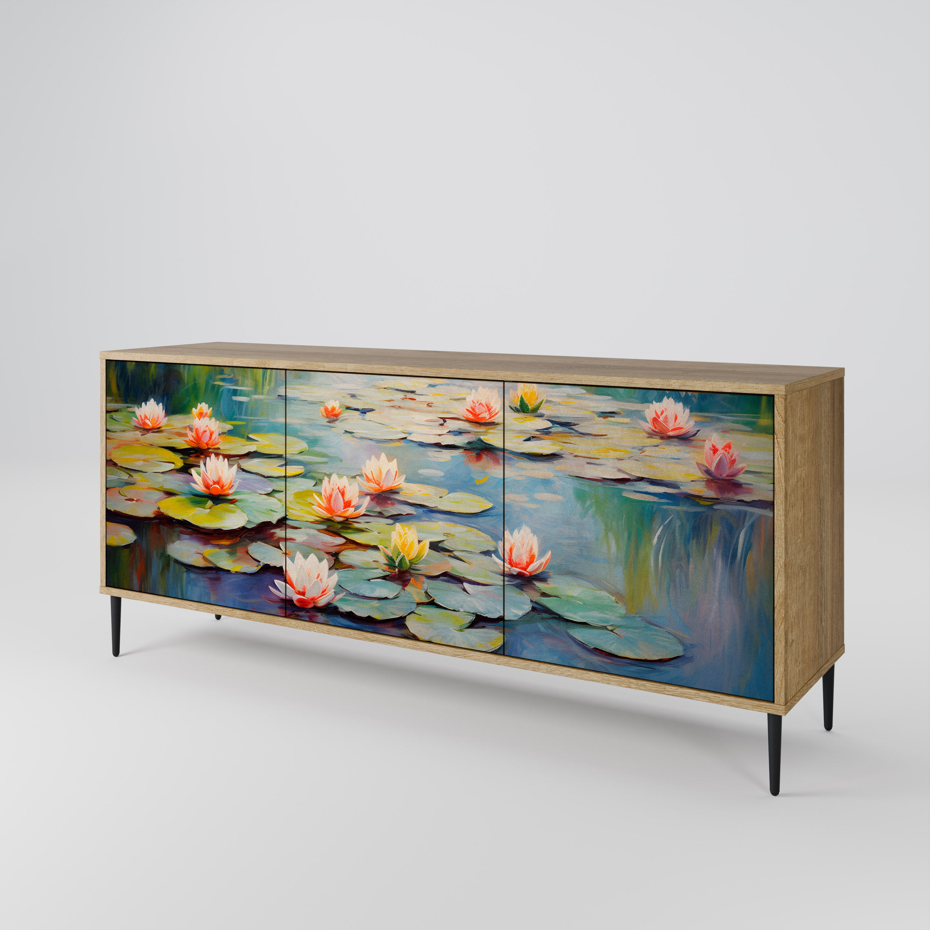 BLOOMING WATERS Komoda 3-drzwiowa