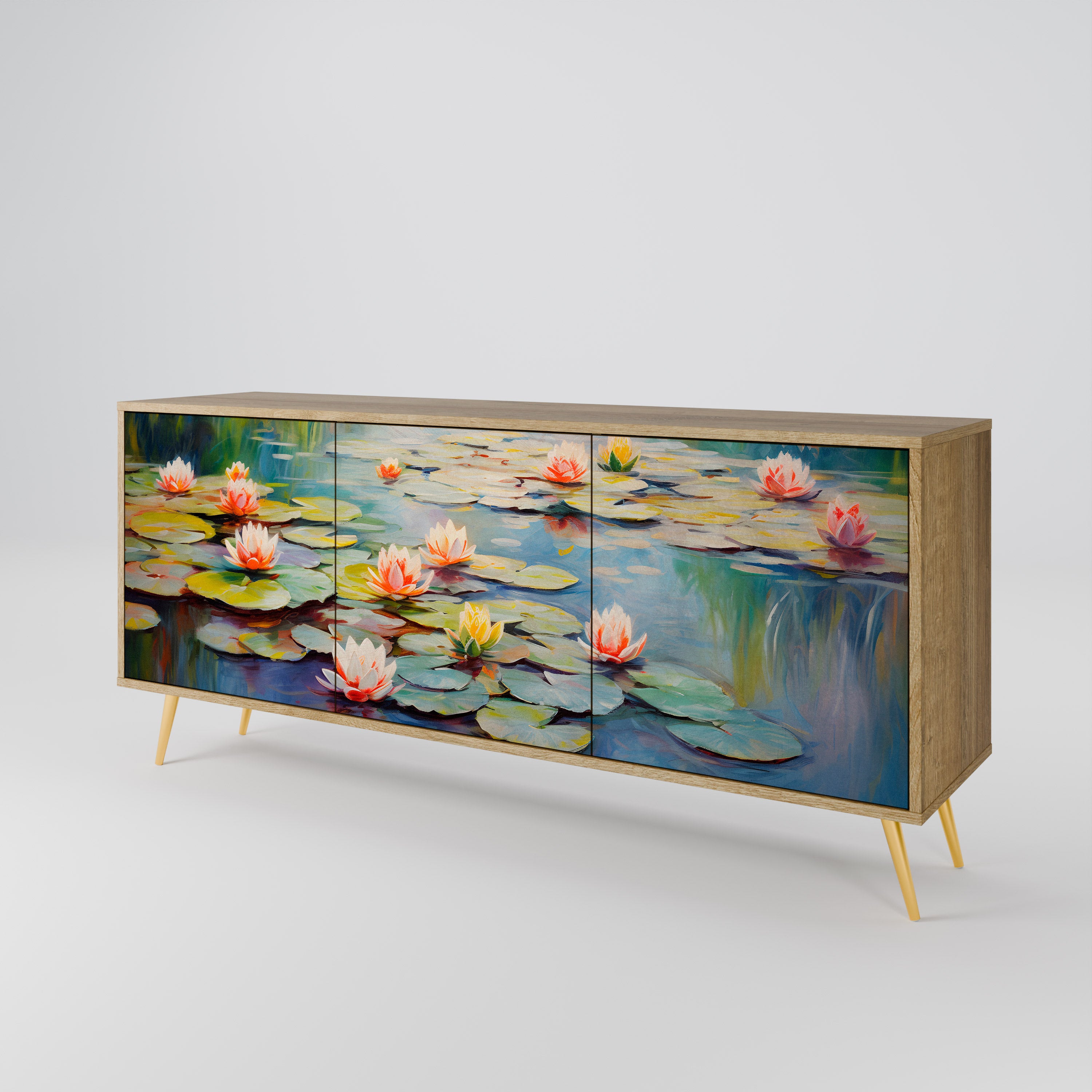 BLOOMING WATERS Komoda 3-drzwiowa