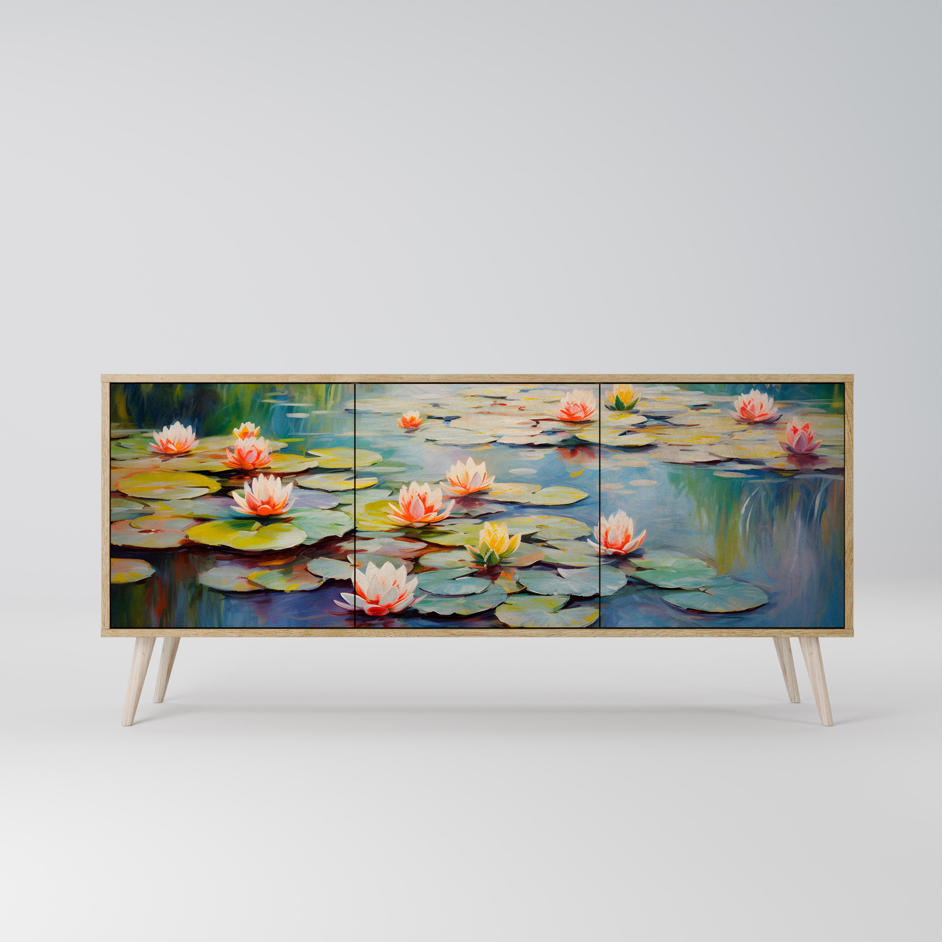 BLOOMING WATERS Komoda 3-drzwiowa