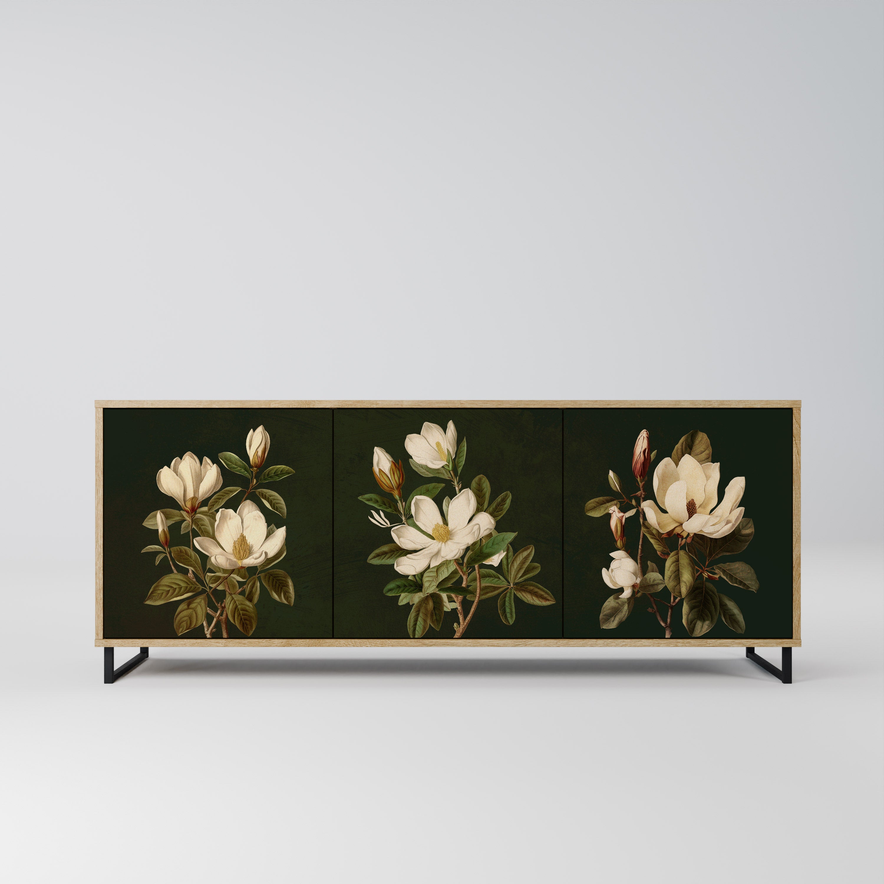 FLORAL NOIR Komoda 3-drzwiowa