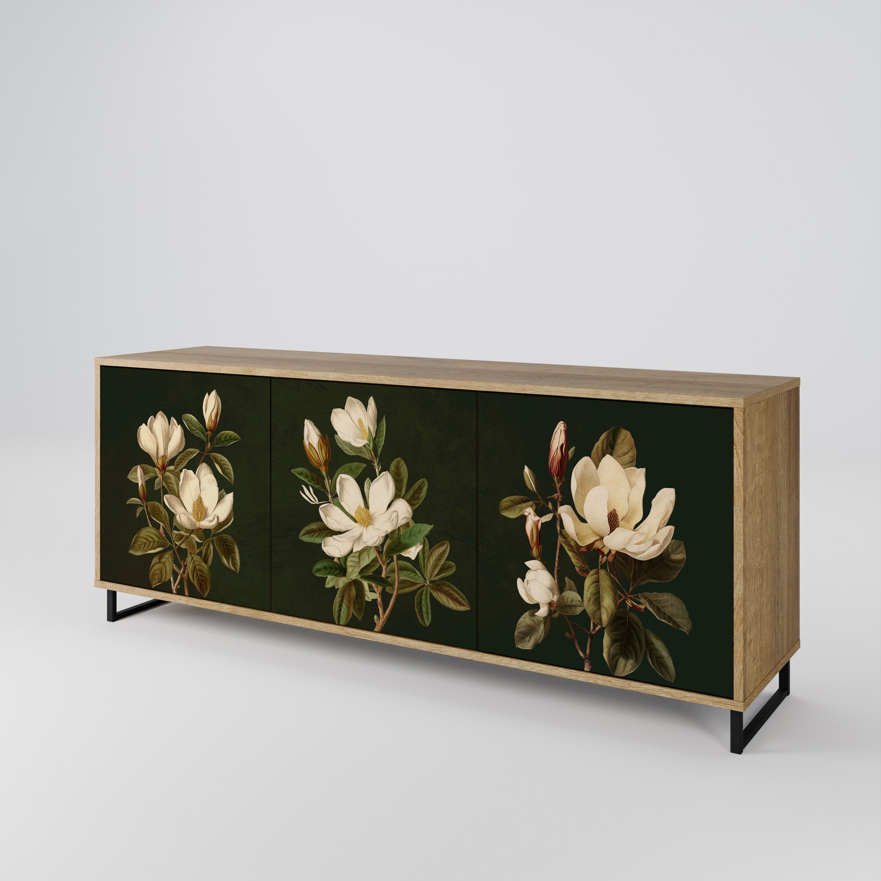 FLORAL NOIR Komoda 3-drzwiowa