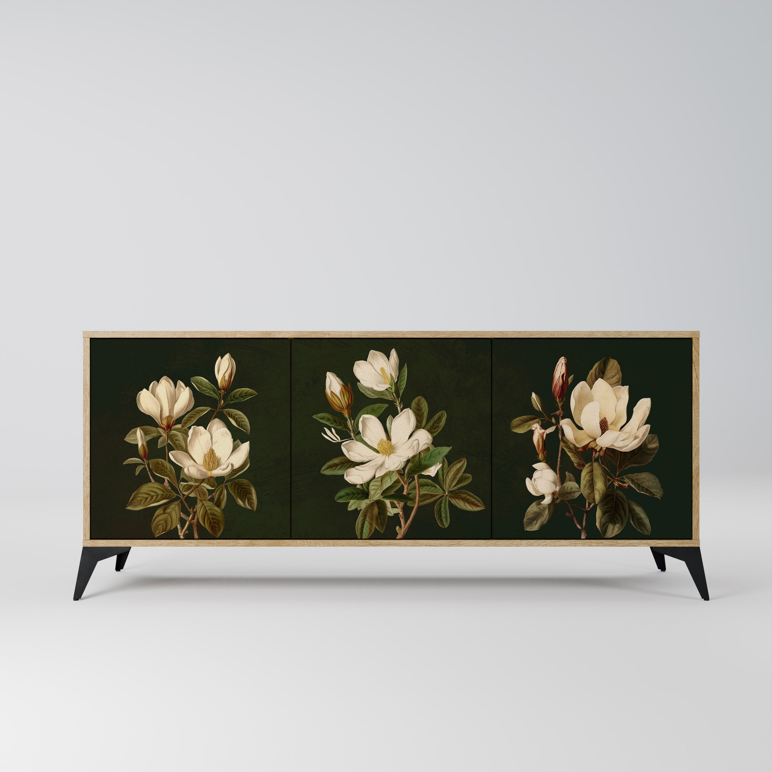 FLORAL NOIR Komoda 3-drzwiowa