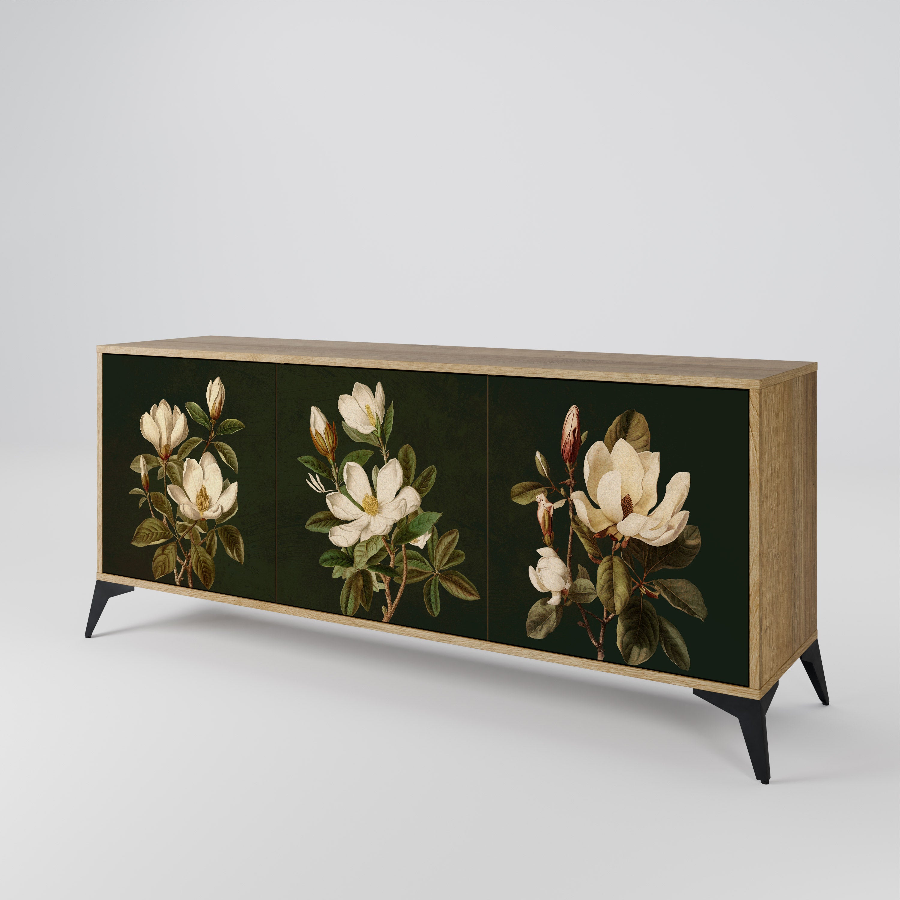 FLORAL NOIR Komoda 3-drzwiowa