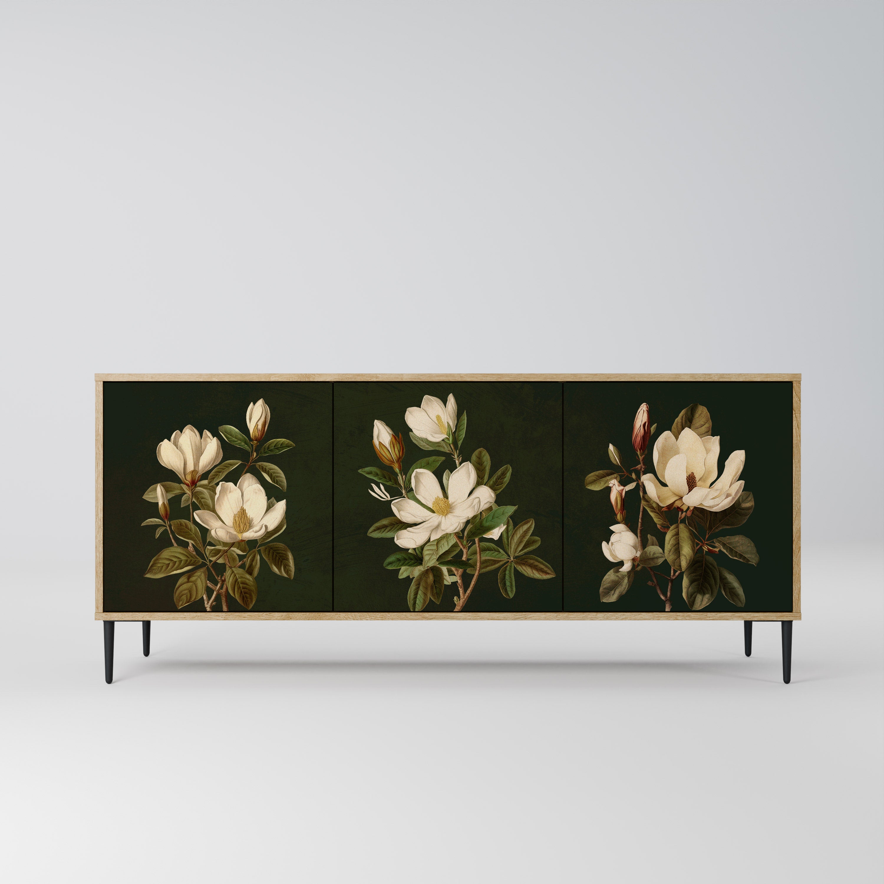 FLORAL NOIR Komoda 3-drzwiowa