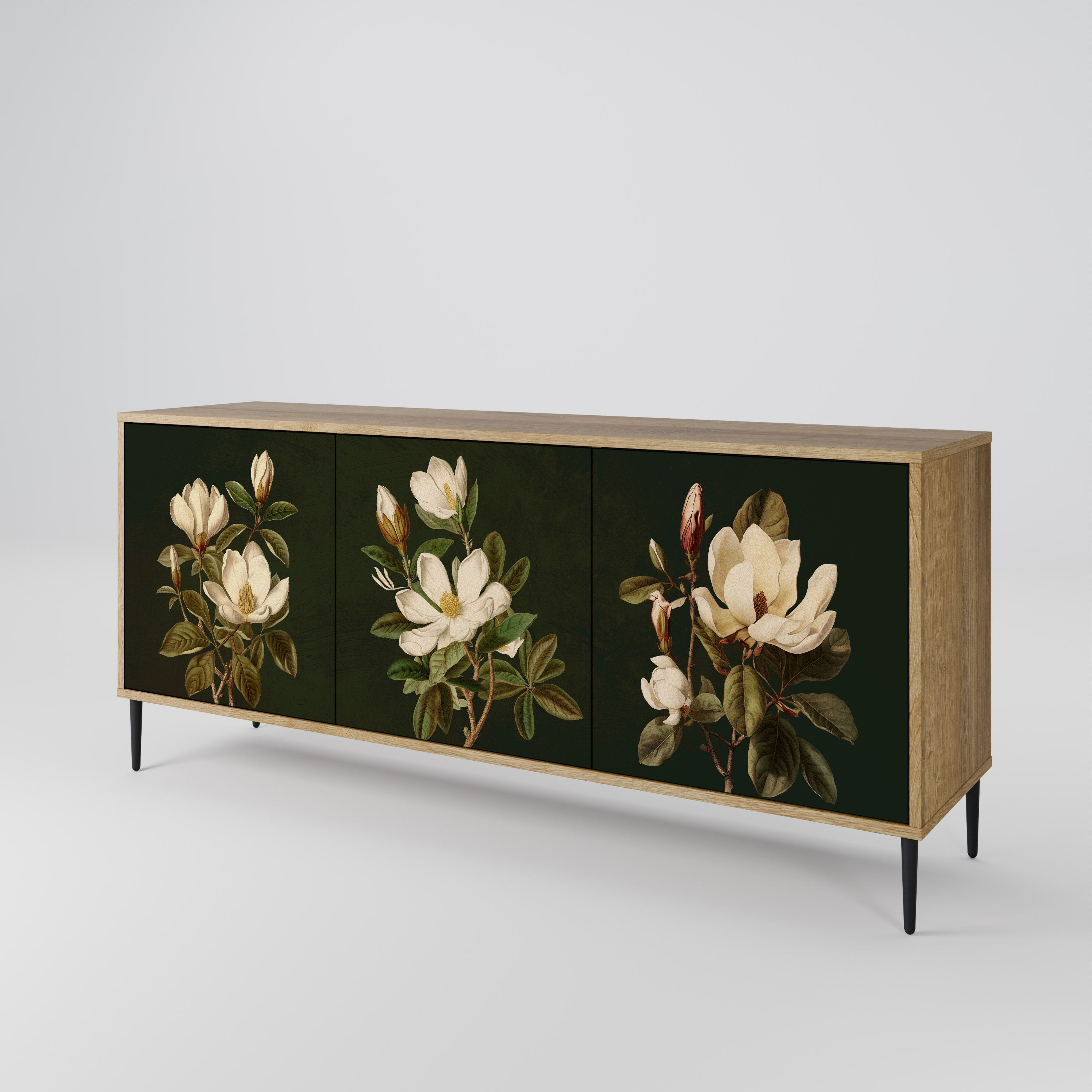 FLORAL NOIR Komoda 3-drzwiowa