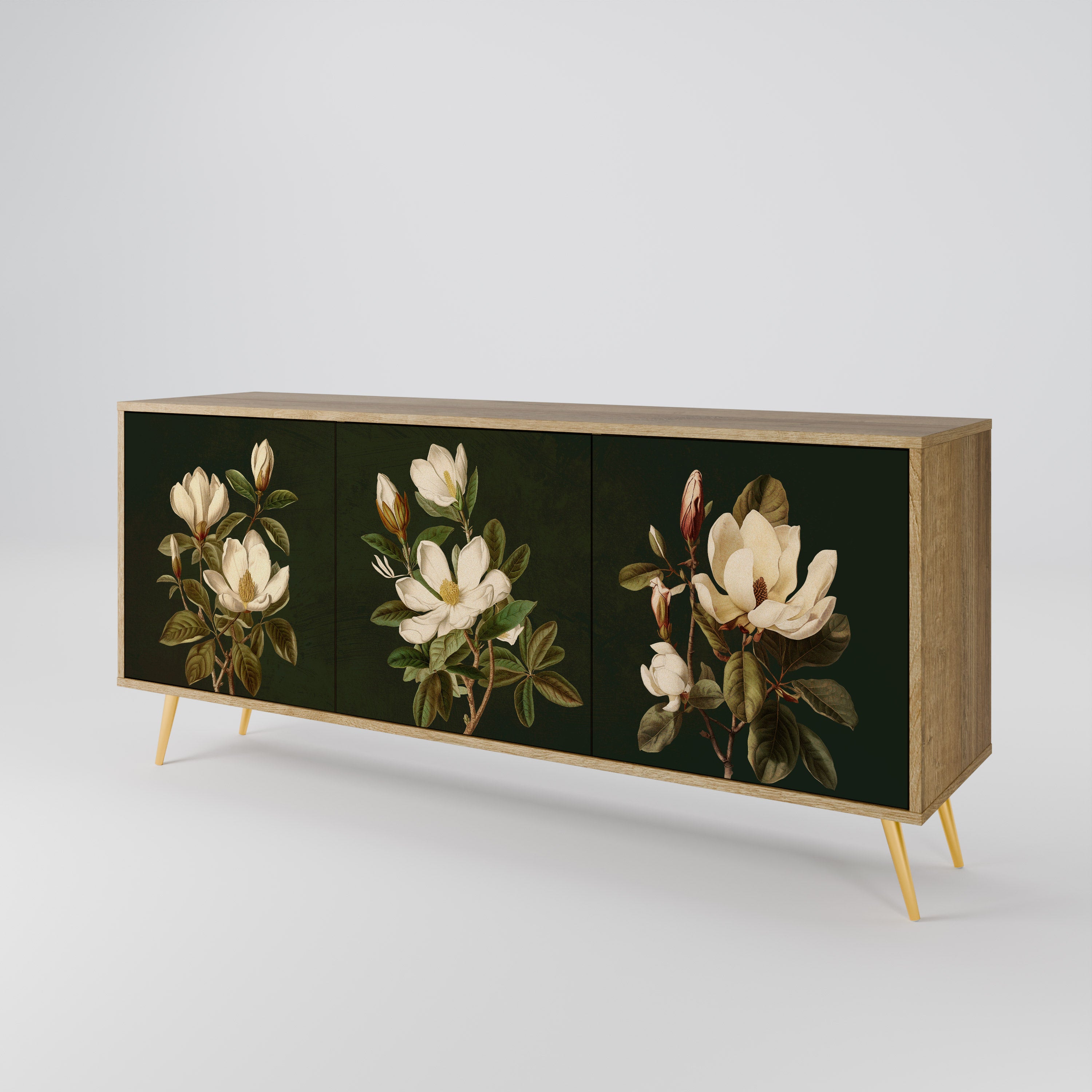 FLORAL NOIR Komoda 3-drzwiowa