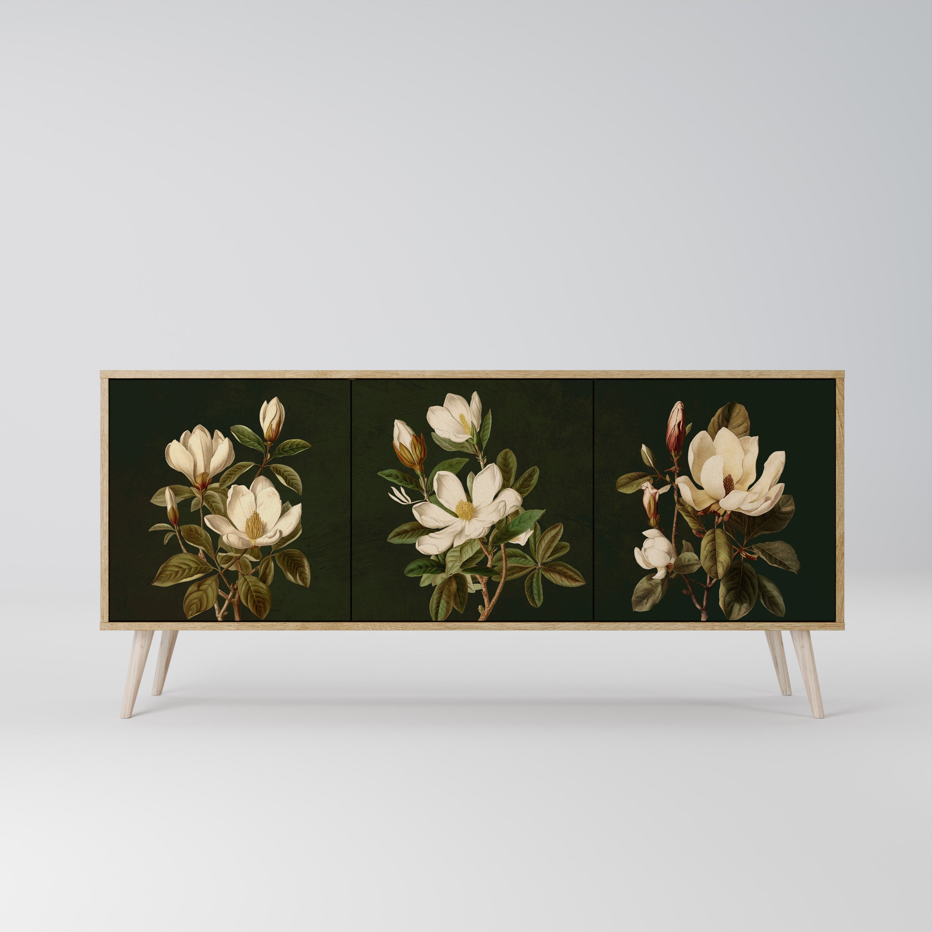 FLORAL NOIR Komoda 3-drzwiowa
