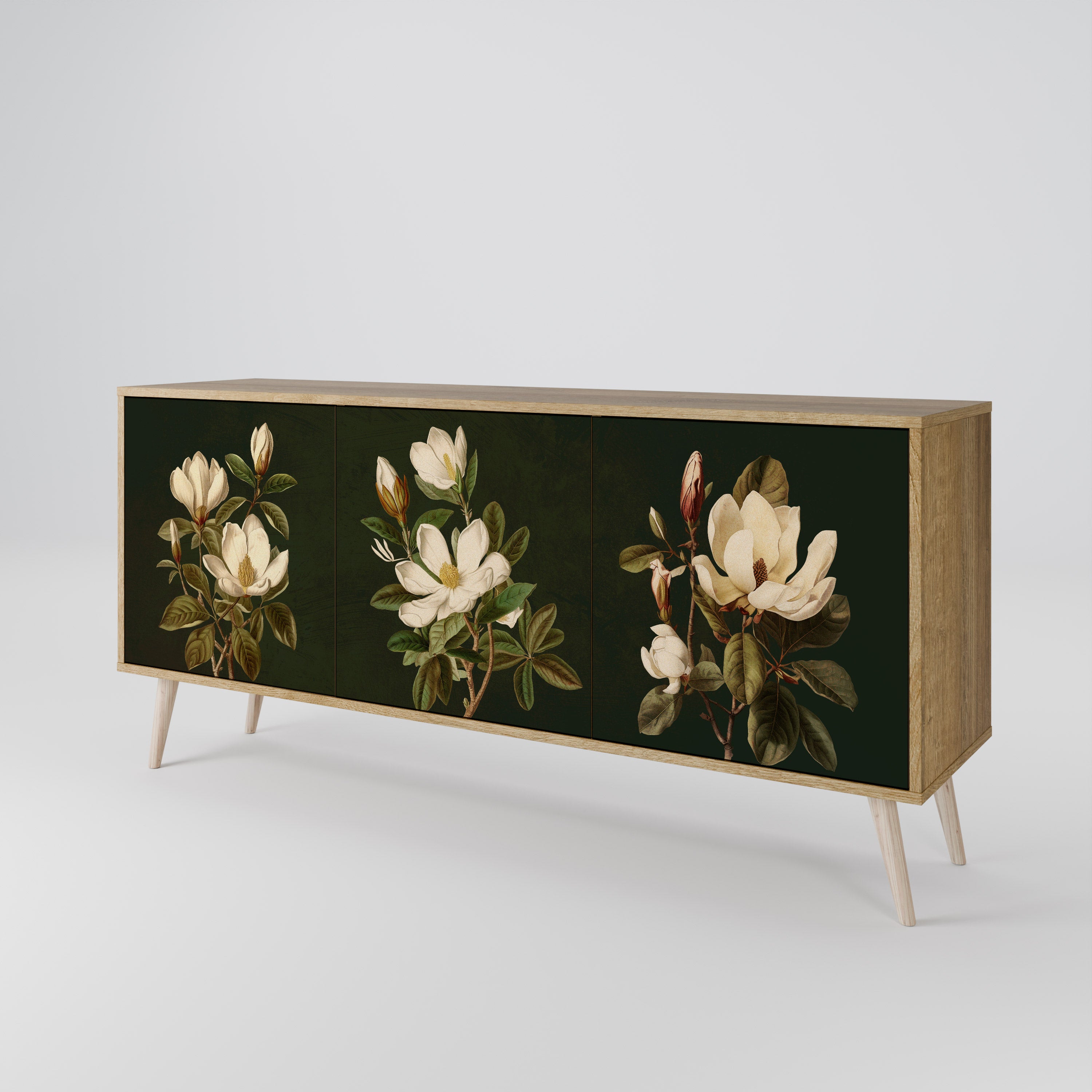 FLORAL NOIR Komoda 3-drzwiowa