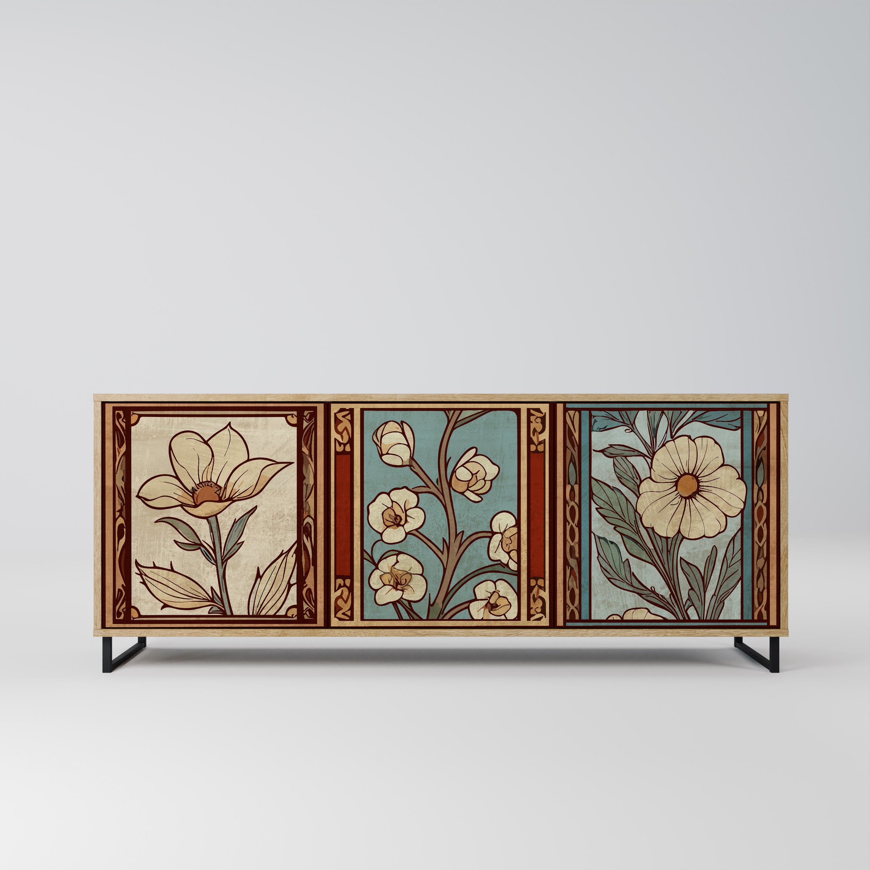 TIMELESS FLORA Komoda 3-drzwiowa