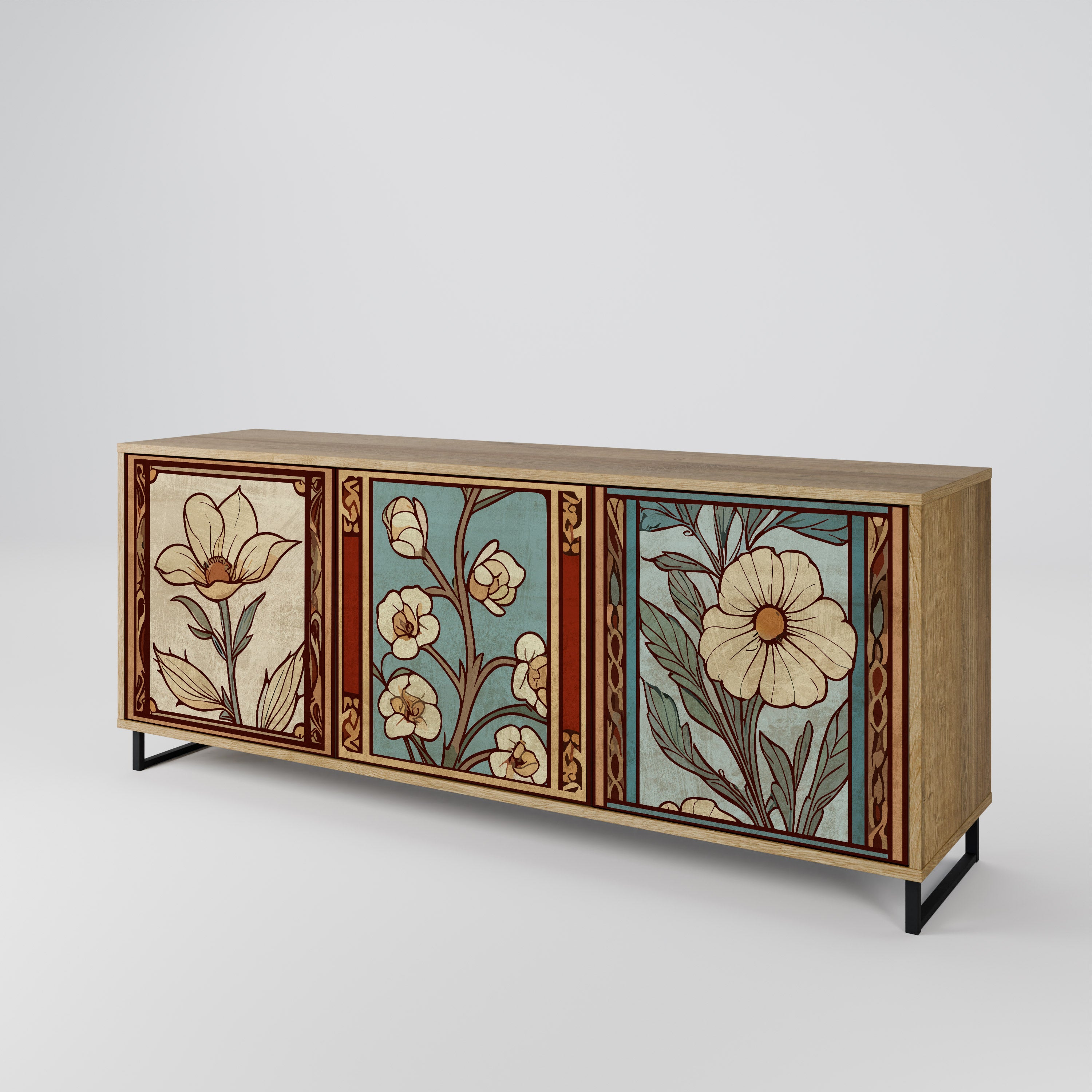 TIMELESS FLORA Komoda 3-drzwiowa