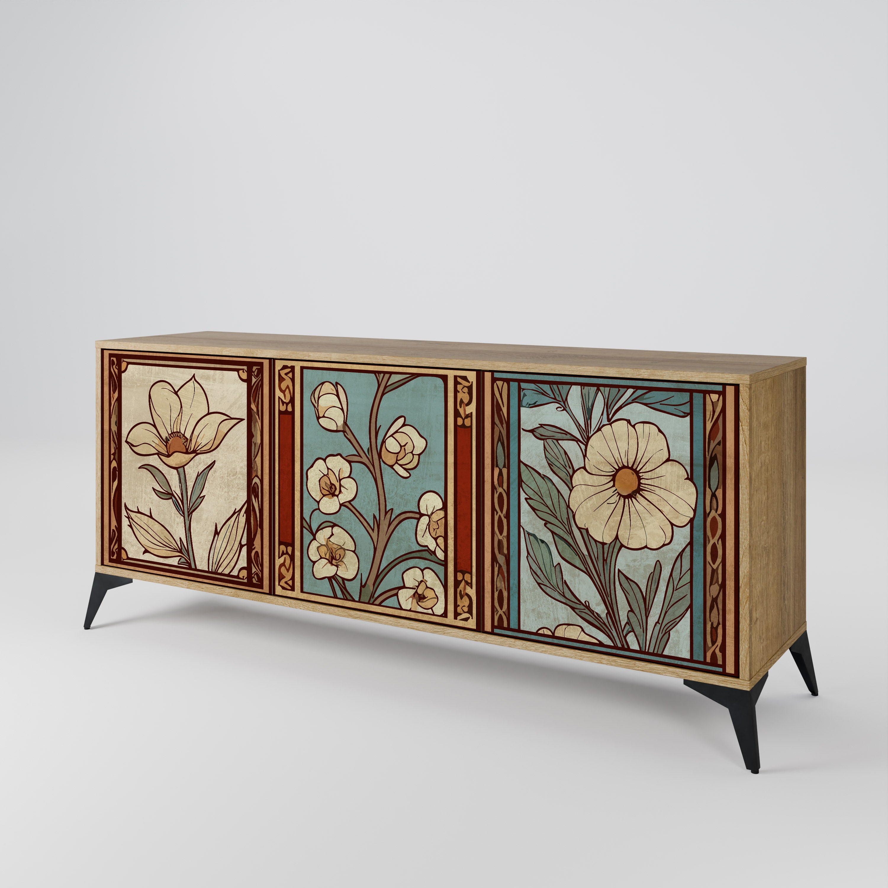 TIMELESS FLORA Komoda 3-drzwiowa