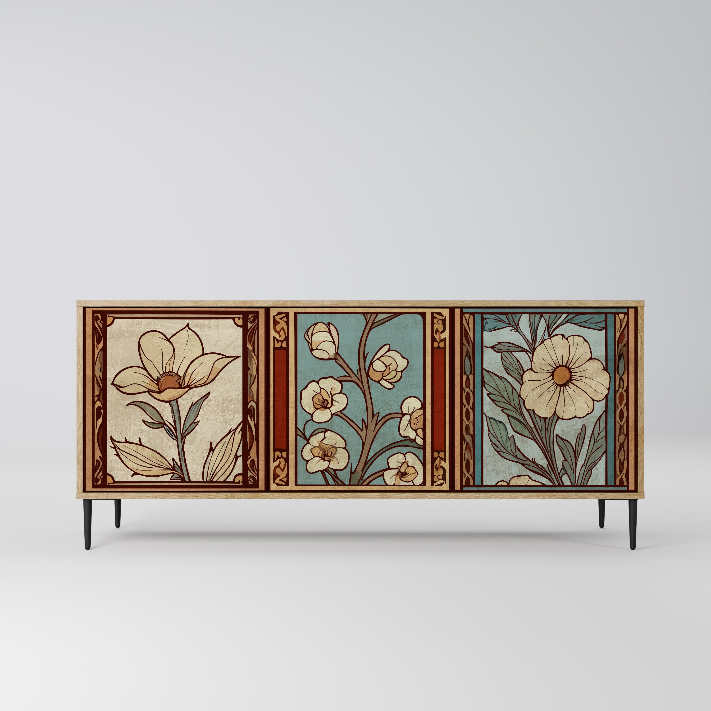 TIMELESS FLORA Komoda 3-drzwiowa
