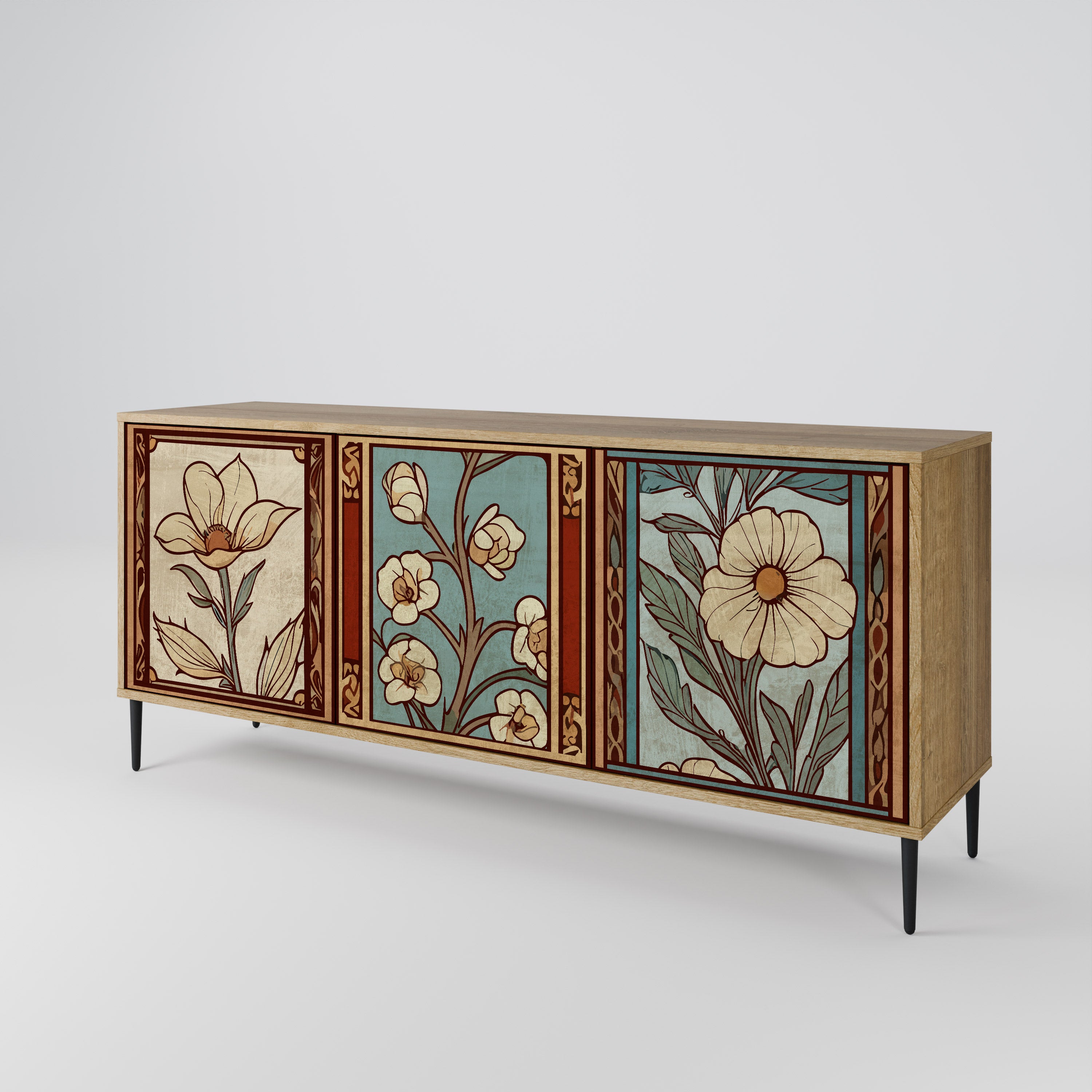 TIMELESS FLORA Komoda 3-drzwiowa