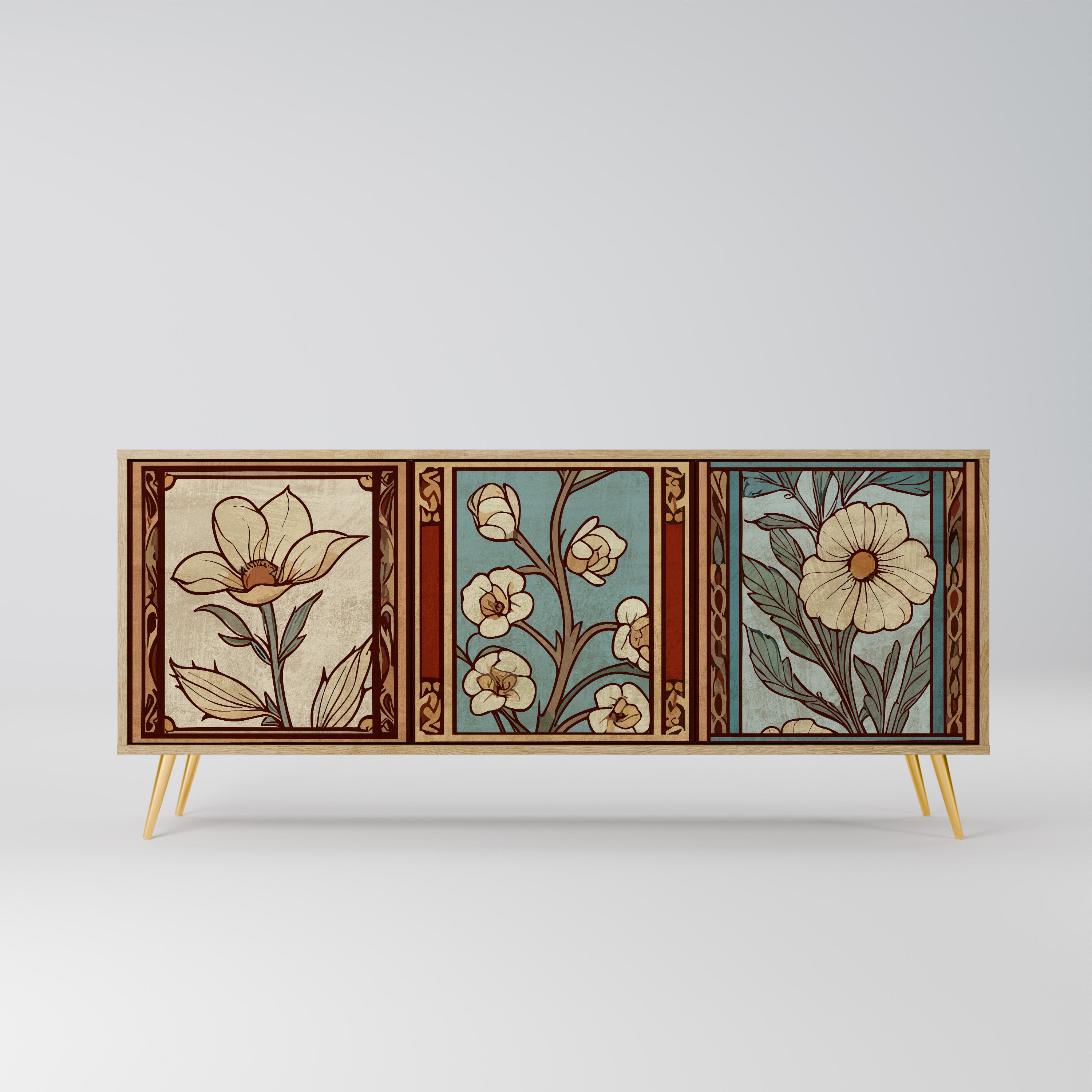 TIMELESS FLORA Komoda 3-drzwiowa