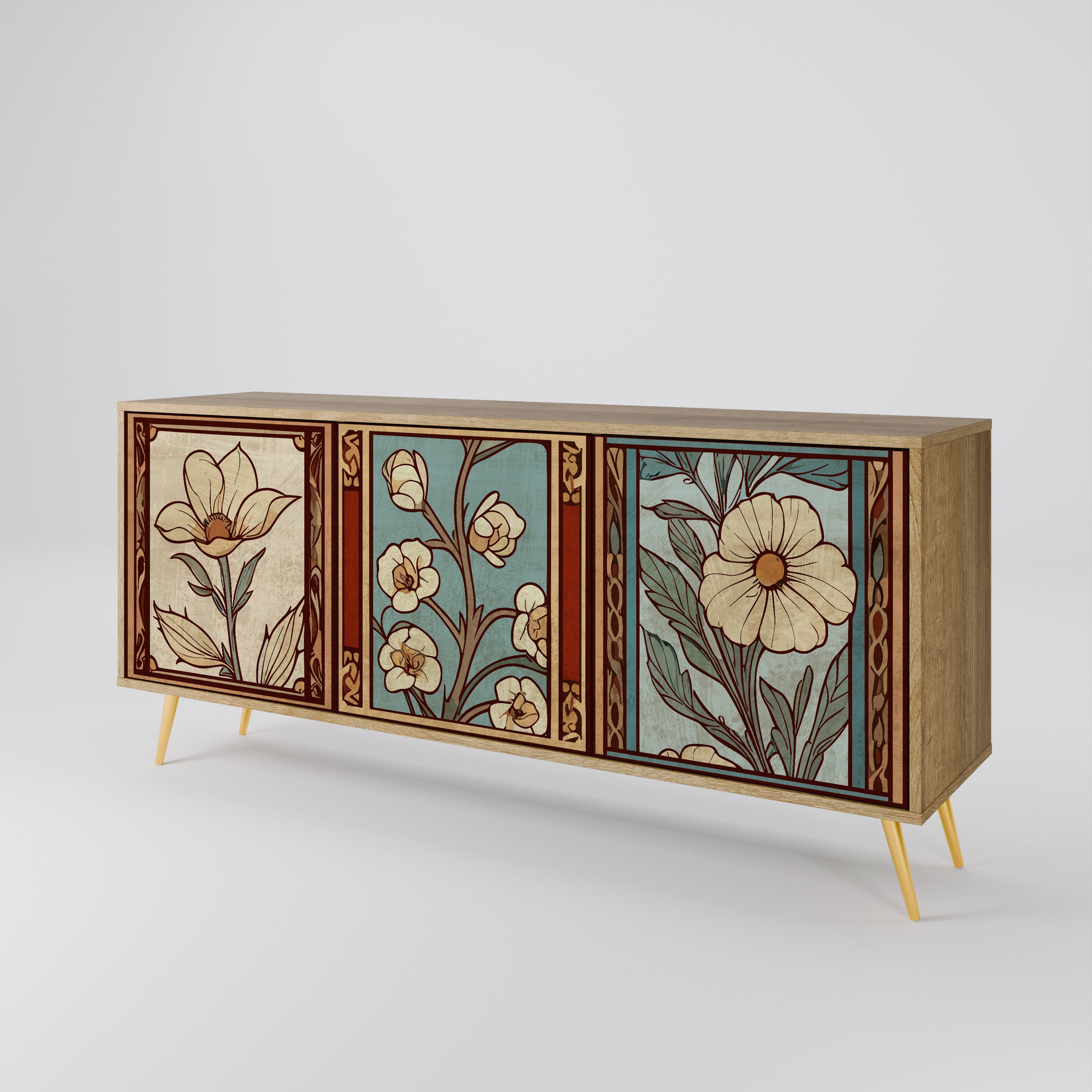 TIMELESS FLORA Komoda 3-drzwiowa
