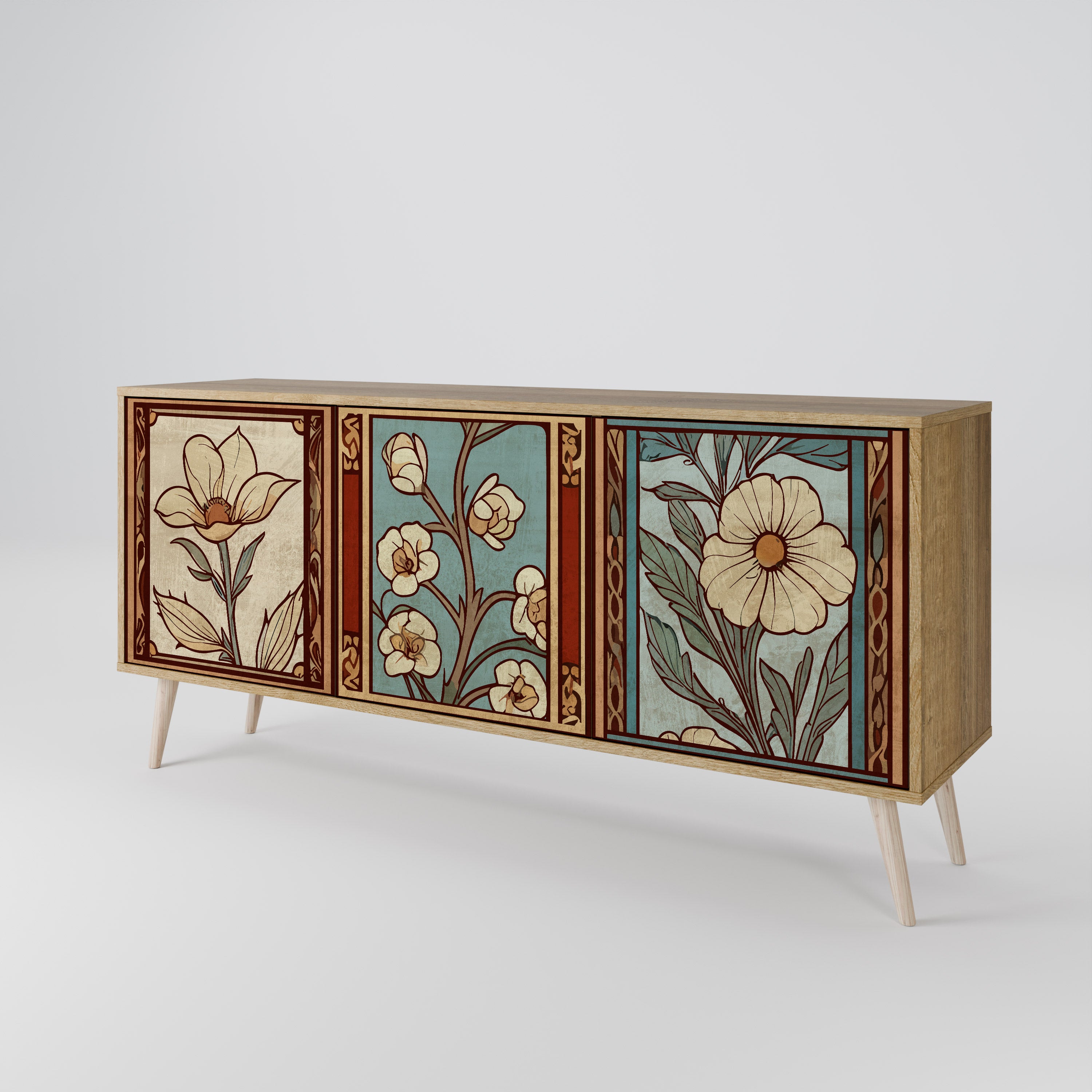 TIMELESS FLORA Komoda 3-drzwiowa