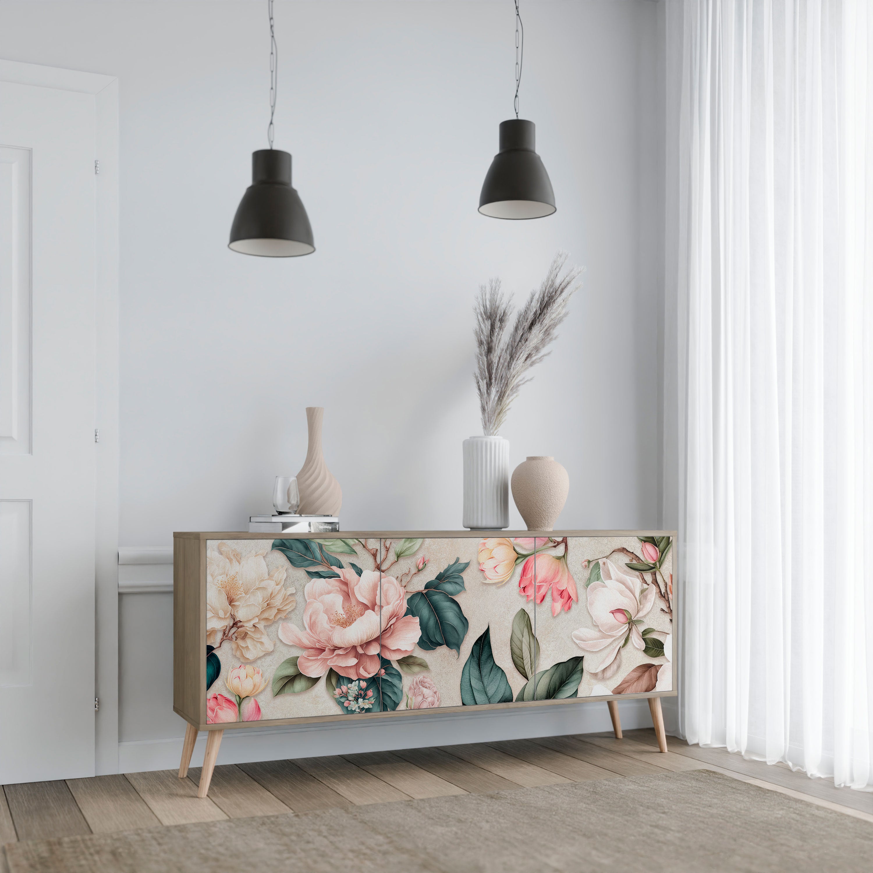 FLORAL GRACE Komoda 3-drzwiowa