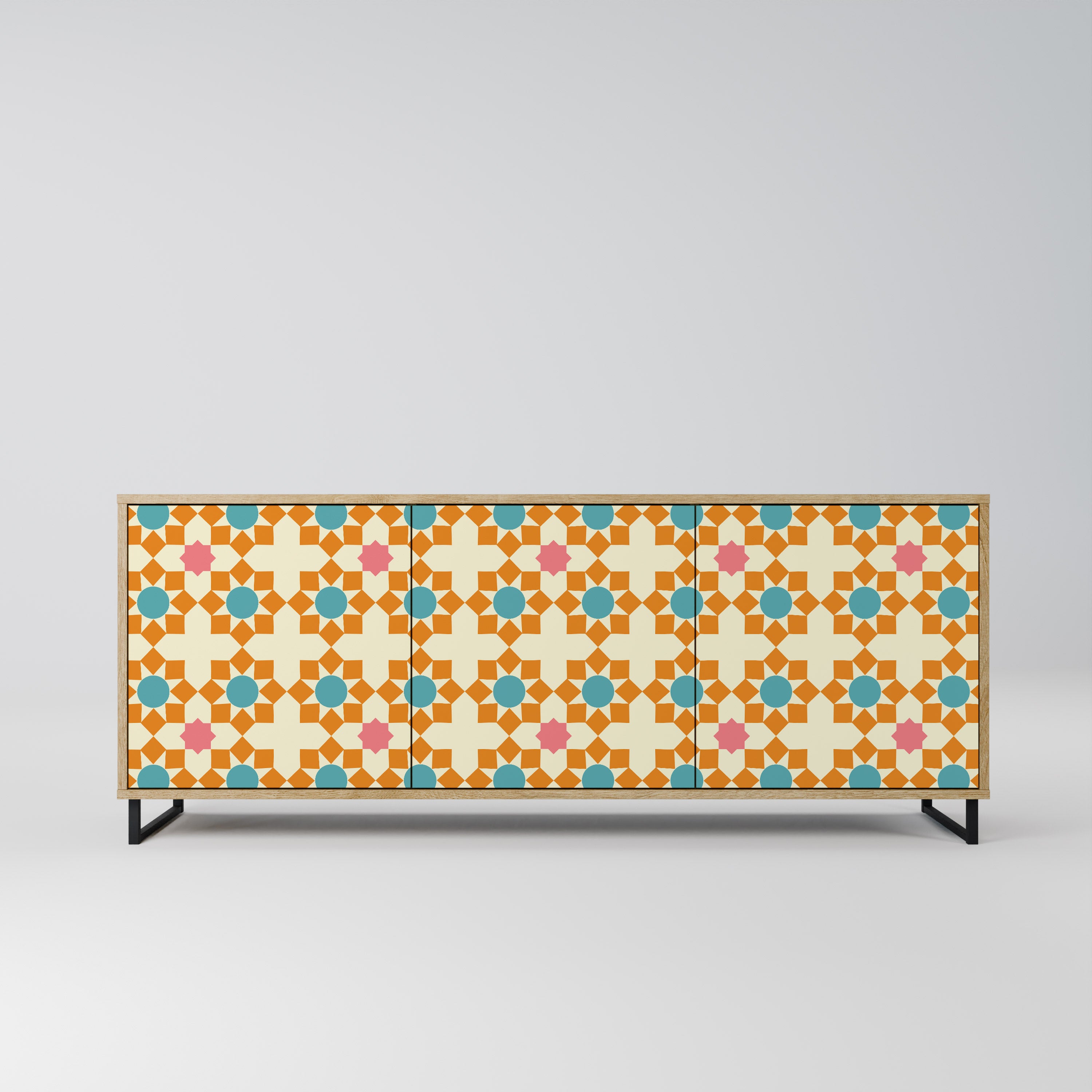 FLORAL DECOR Komoda 3-drzwiowa