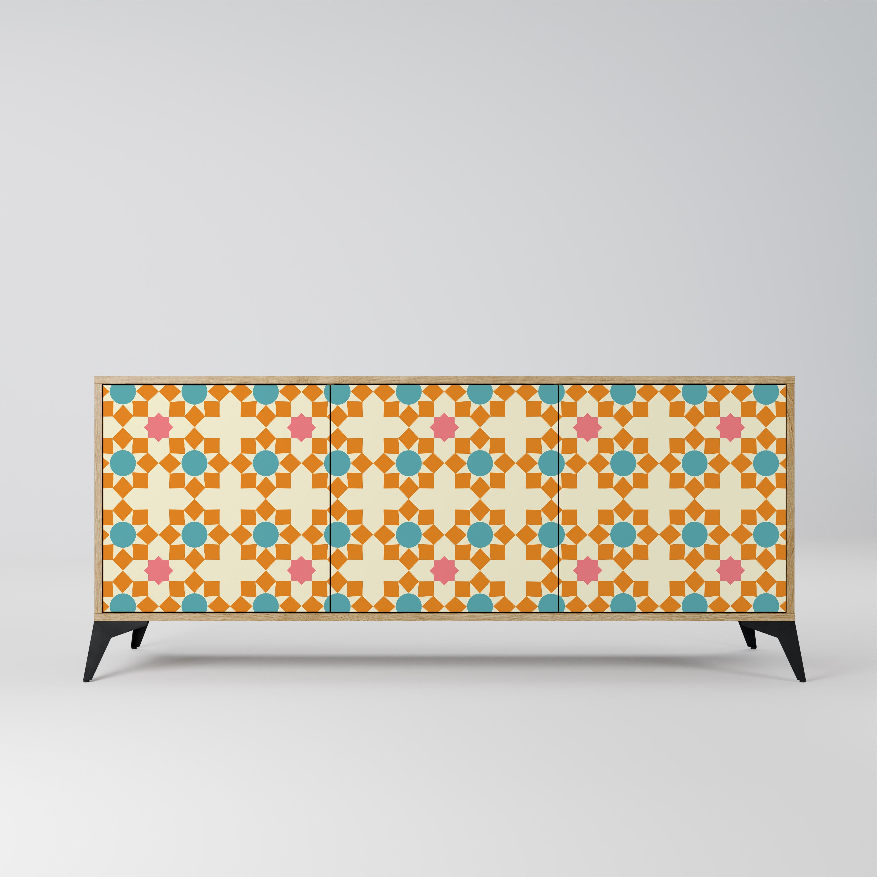 FLORAL DECOR Komoda 3-drzwiowa
