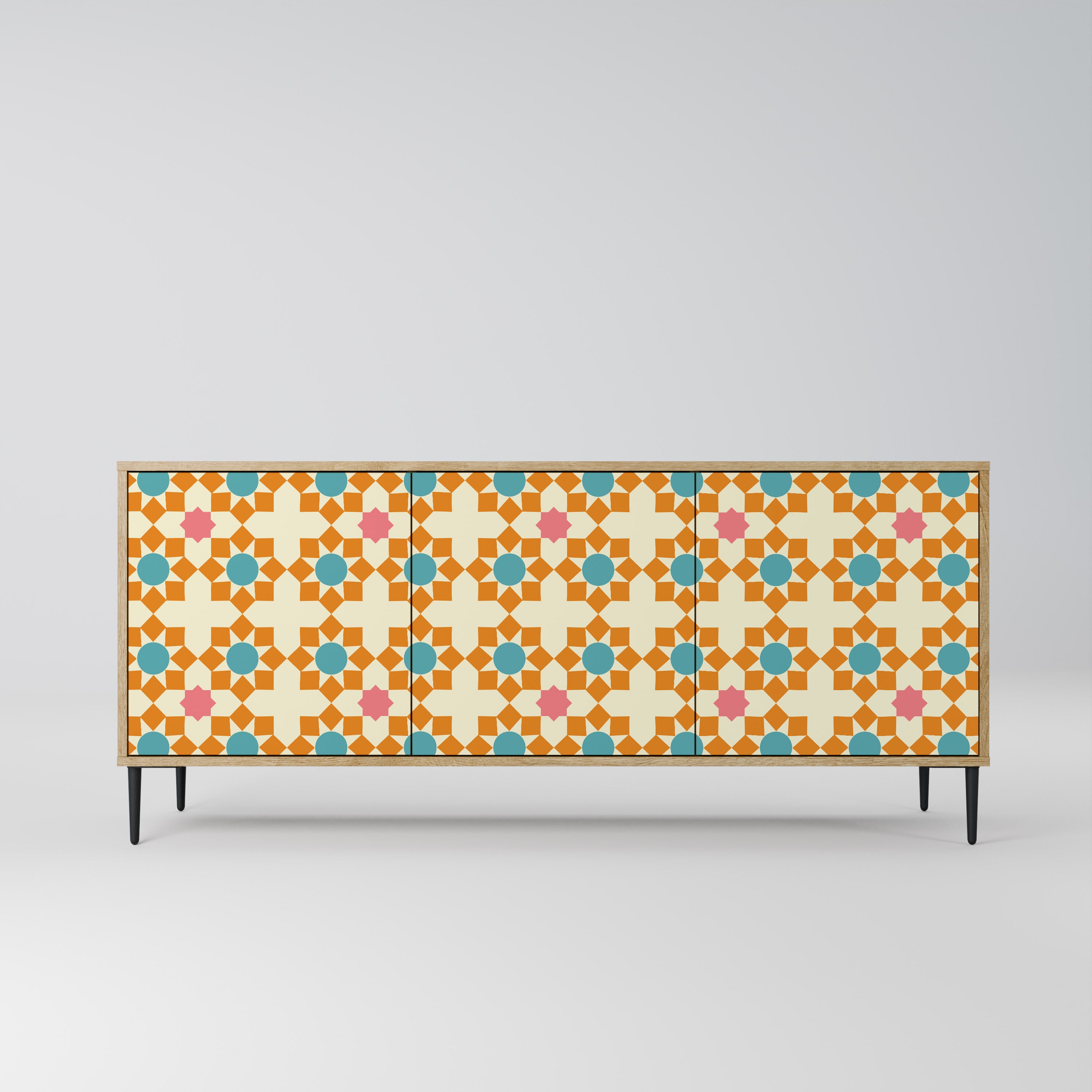 FLORAL DECOR Komoda 3-drzwiowa