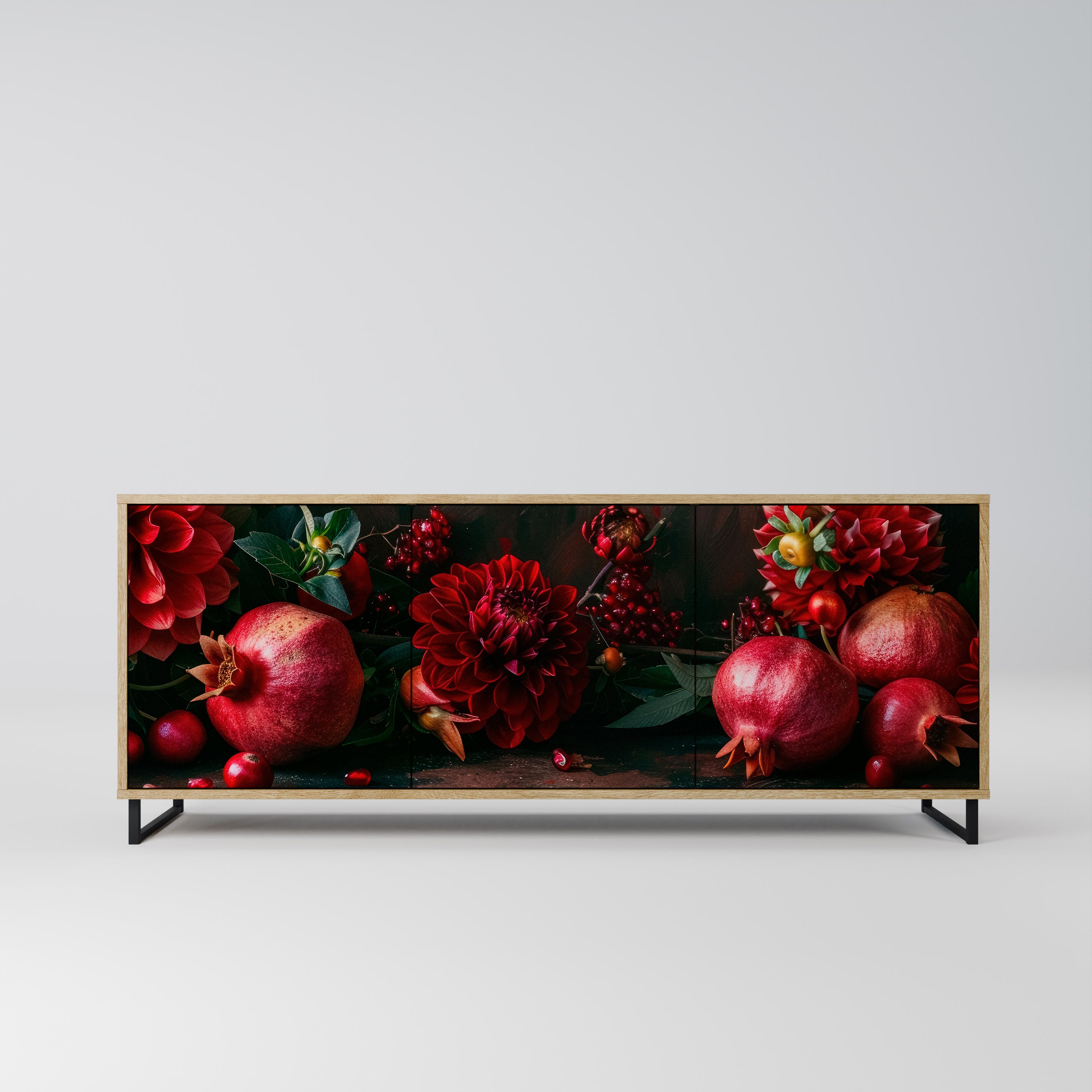 DAHLIAS AND POMEGRANATES Komoda 3-drzwiowa