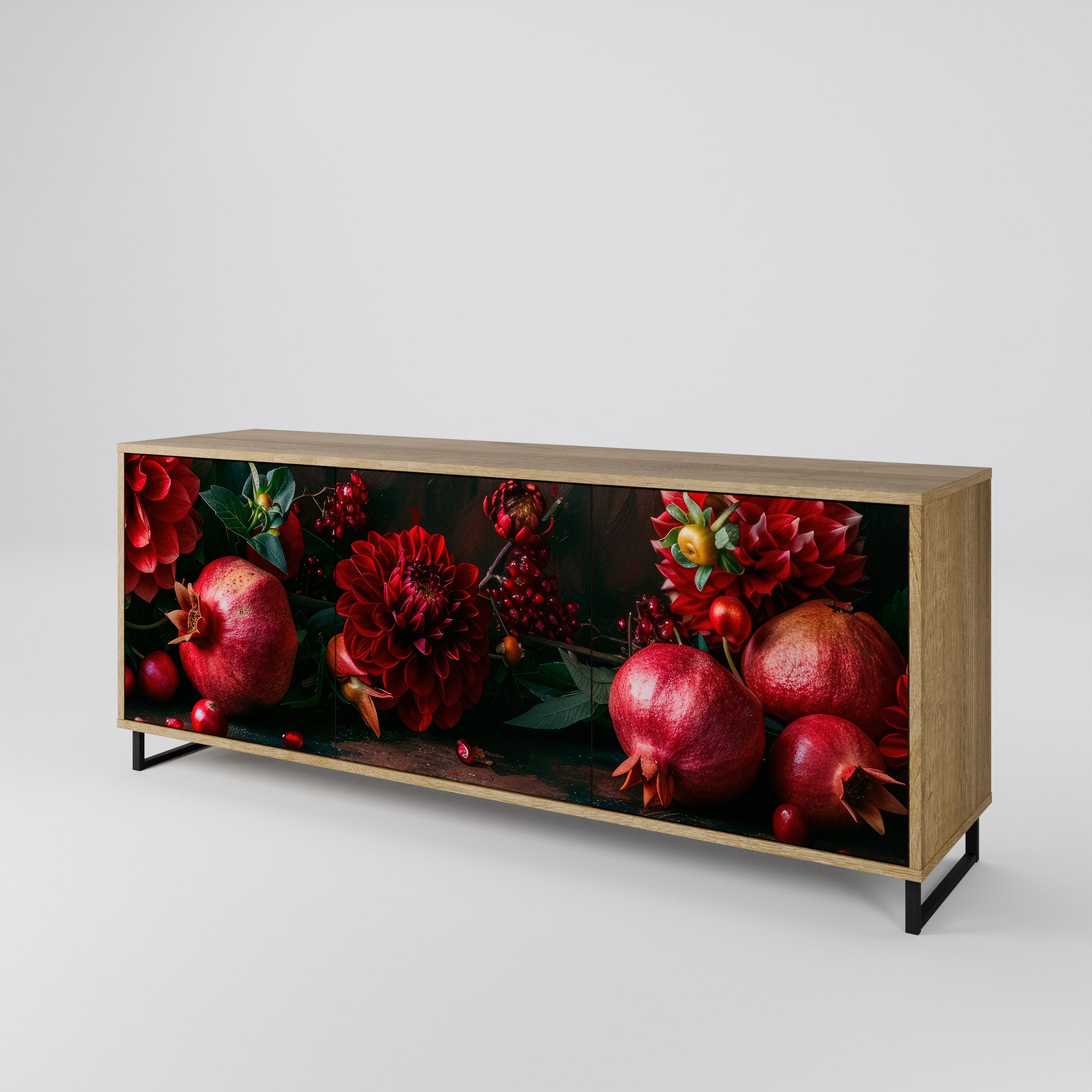 DAHLIAS AND POMEGRANATES Komoda 3-drzwiowa