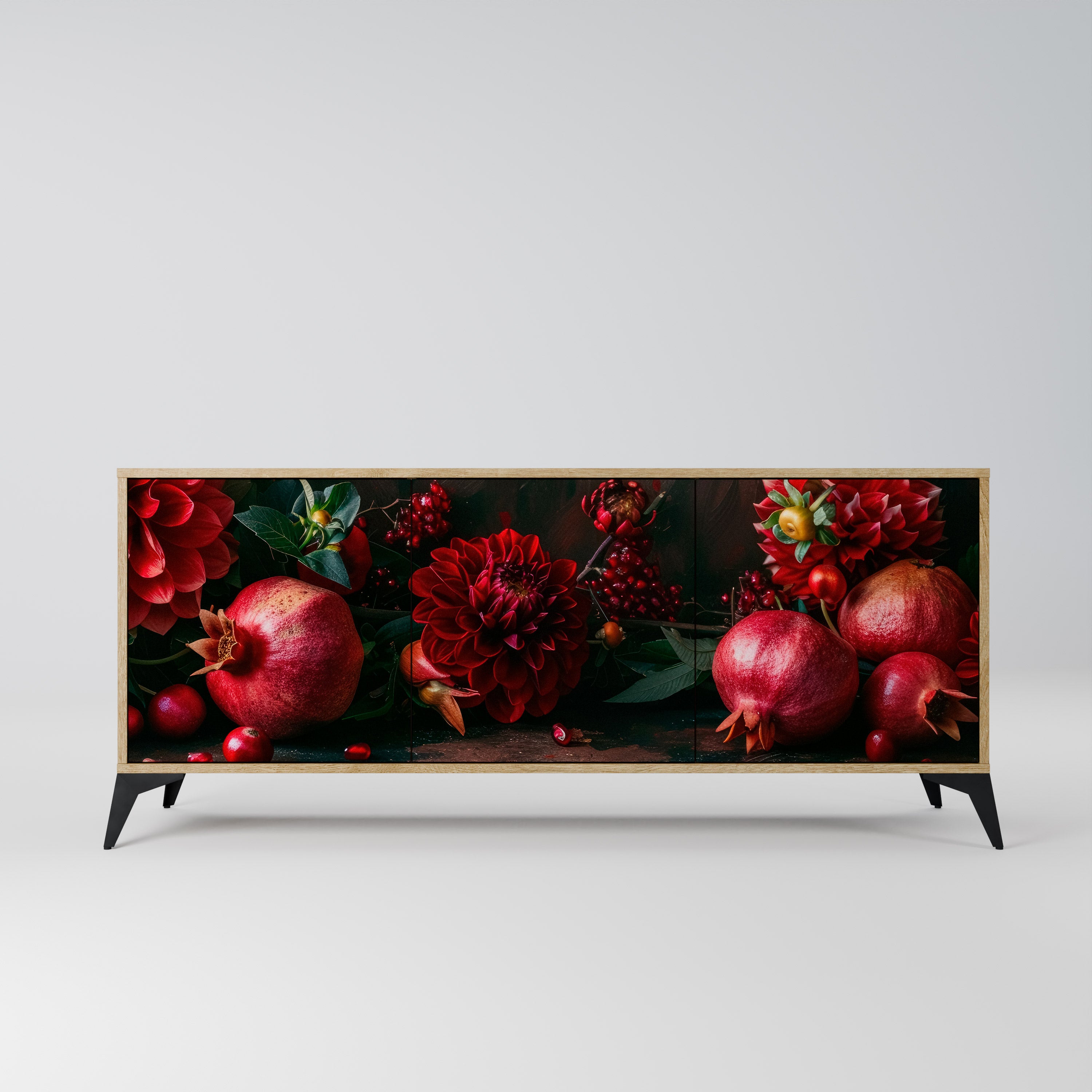 DAHLIAS AND POMEGRANATES Komoda 3-drzwiowa