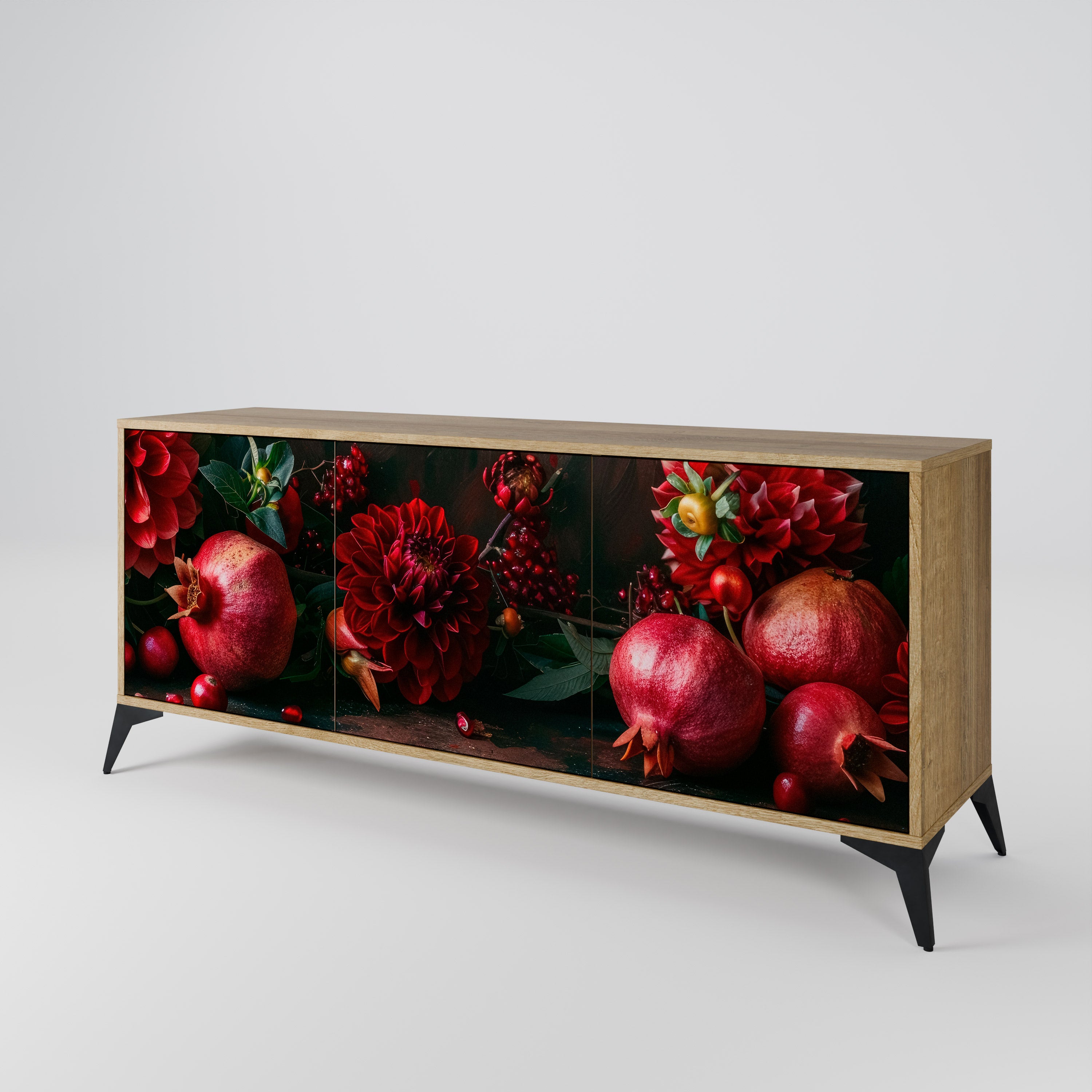 DAHLIAS AND POMEGRANATES Komoda 3-drzwiowa