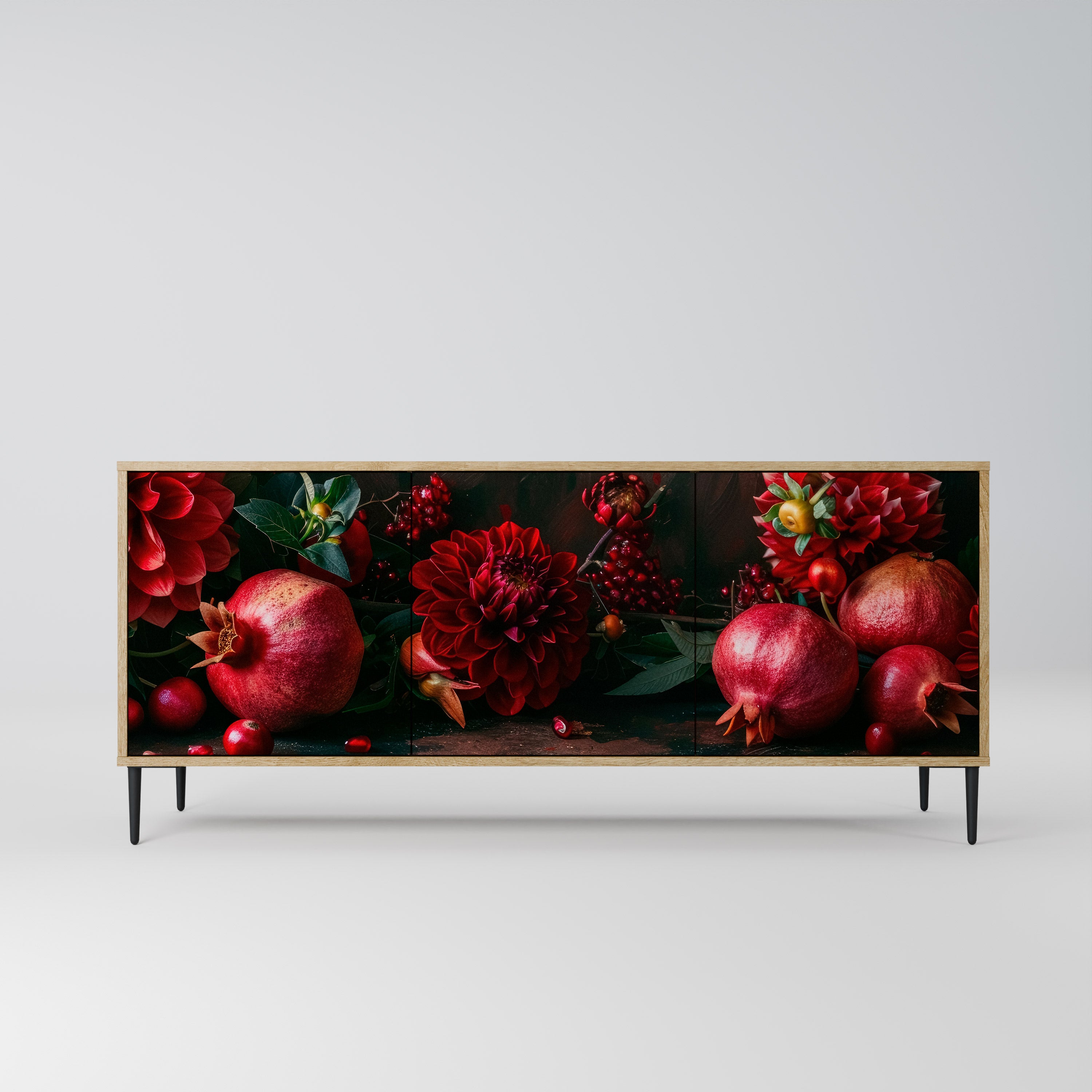 DAHLIAS AND POMEGRANATES Komoda 3-drzwiowa