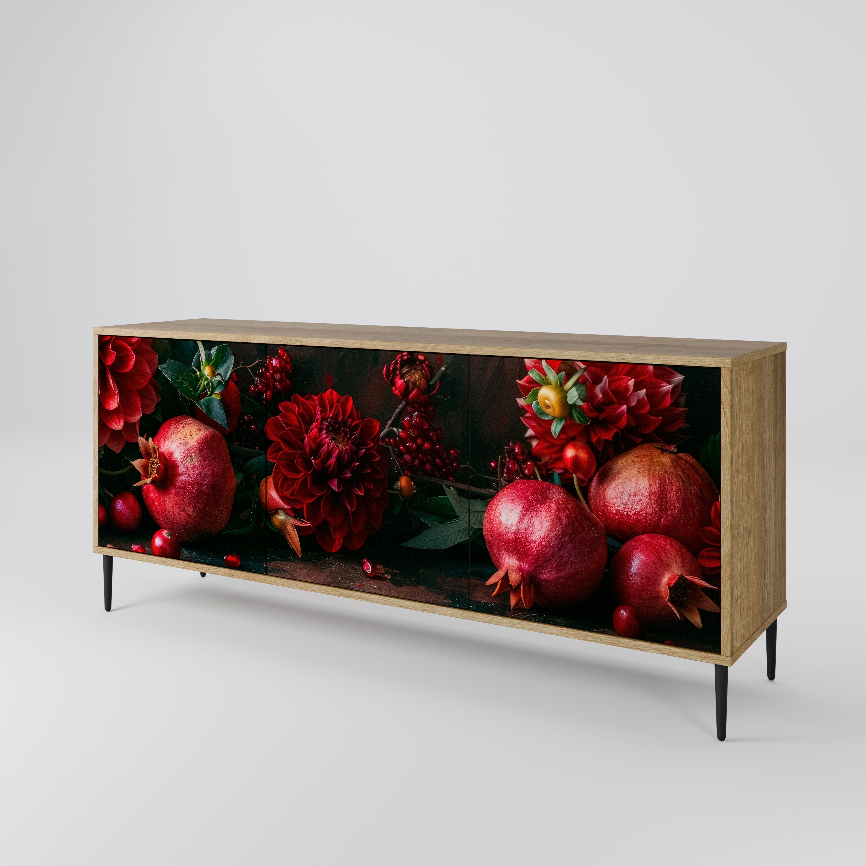 DAHLIAS AND POMEGRANATES Komoda 3-drzwiowa