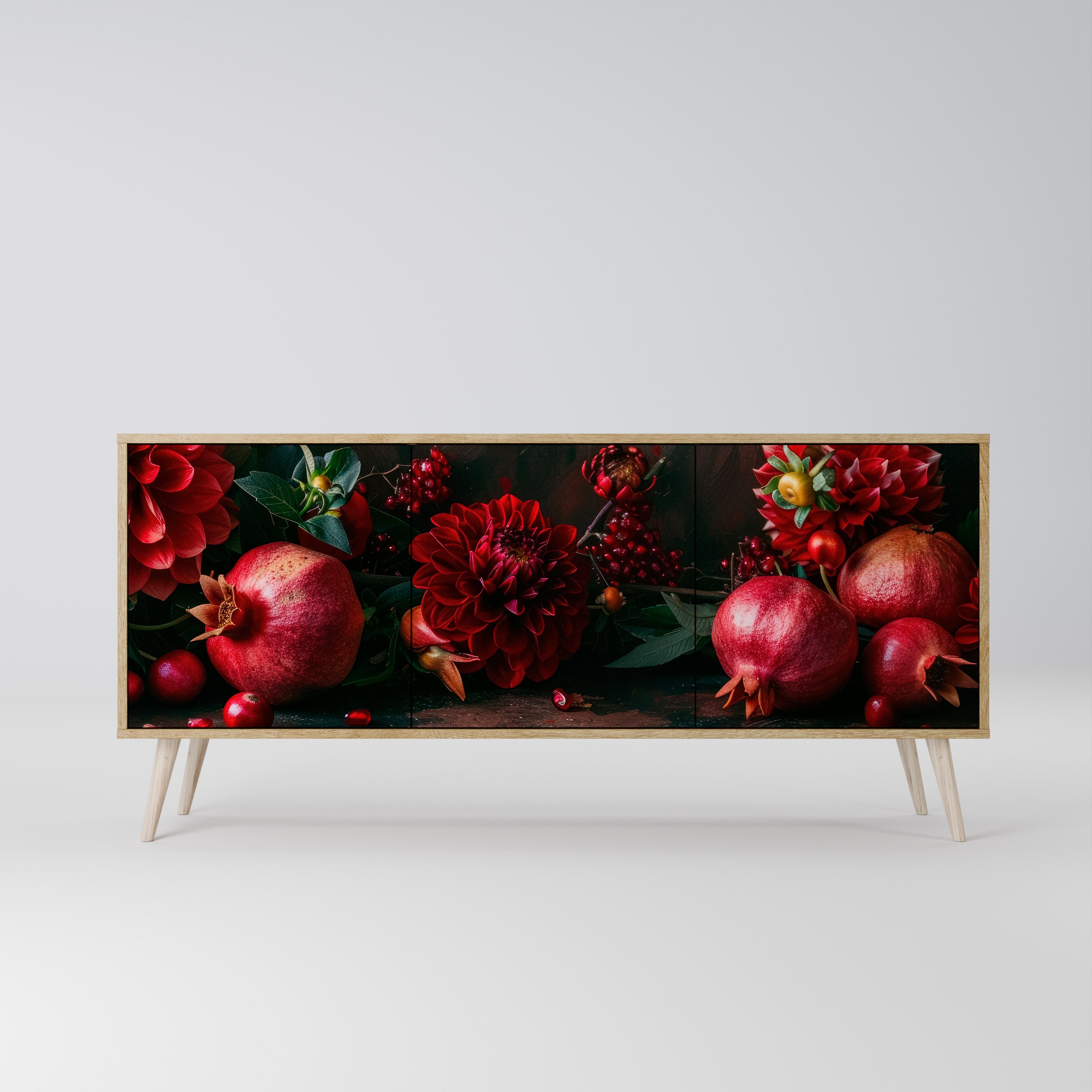 DAHLIAS AND POMEGRANATES Komoda 3-drzwiowa