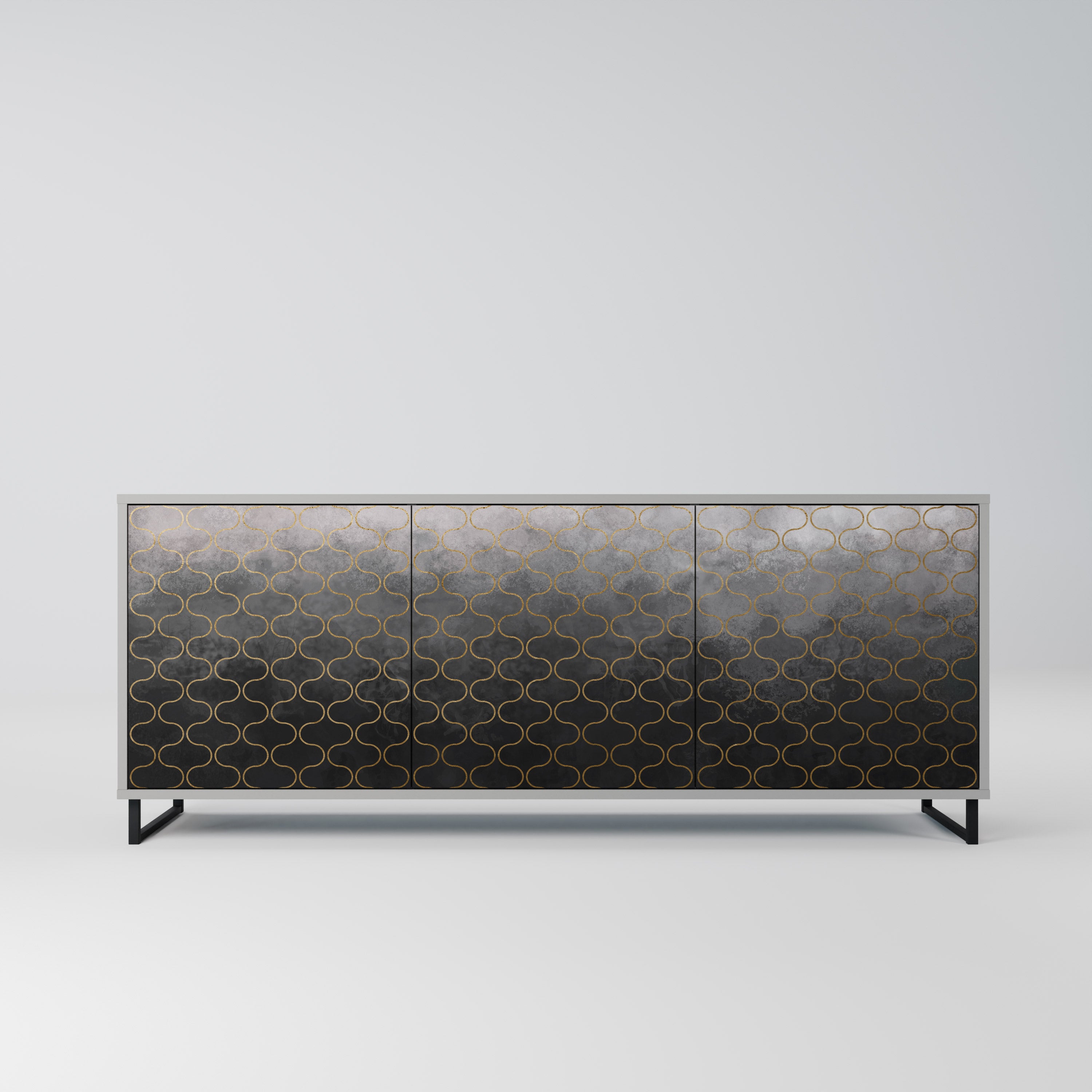 TESSELATED GRAYISH Komoda 3-drzwiowa korpus Szary