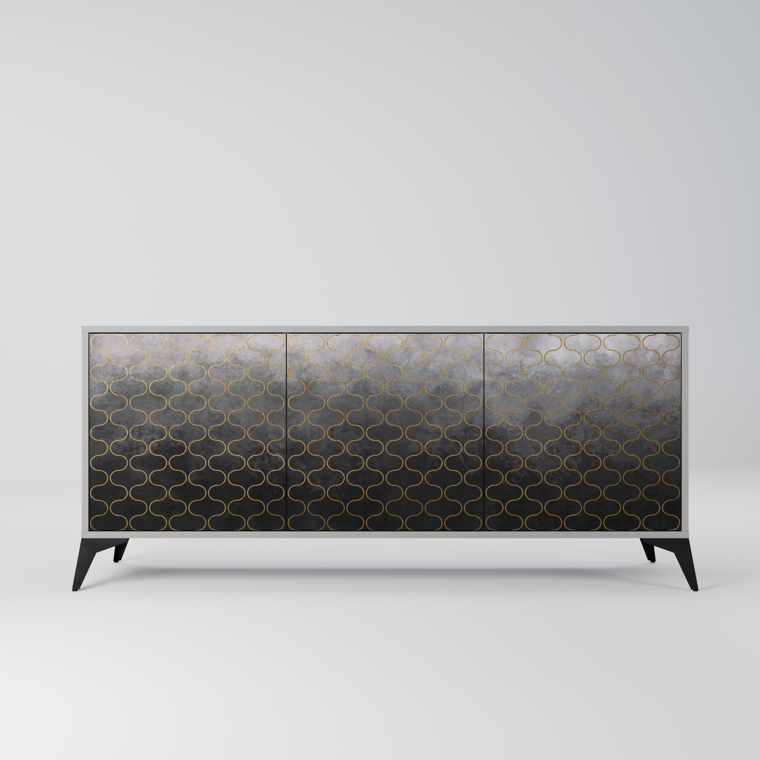 TESSELATED GRAYISH Komoda 3-drzwiowa korpus Szary
