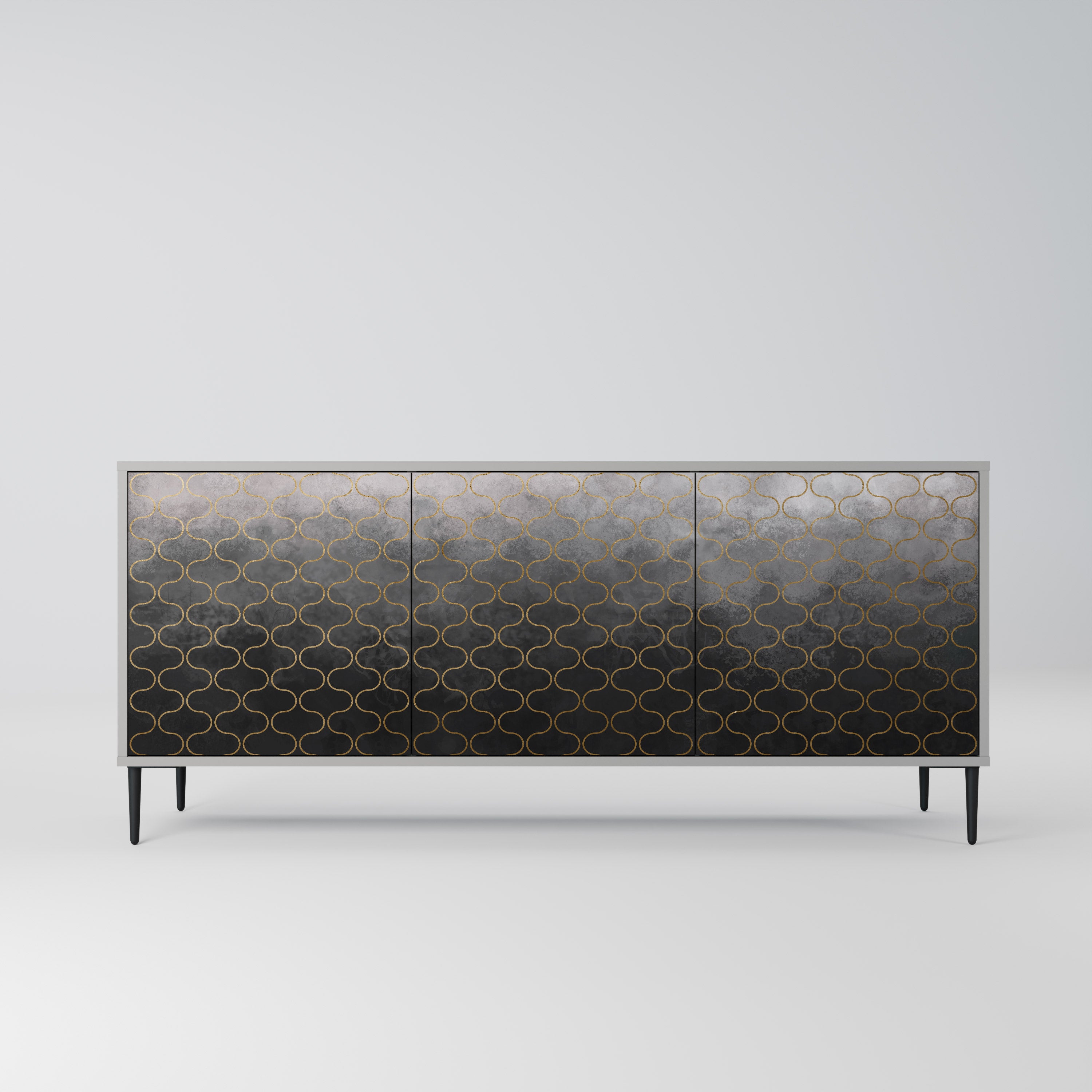 TESSELATED GRAYISH Komoda 3-drzwiowa korpus Szary