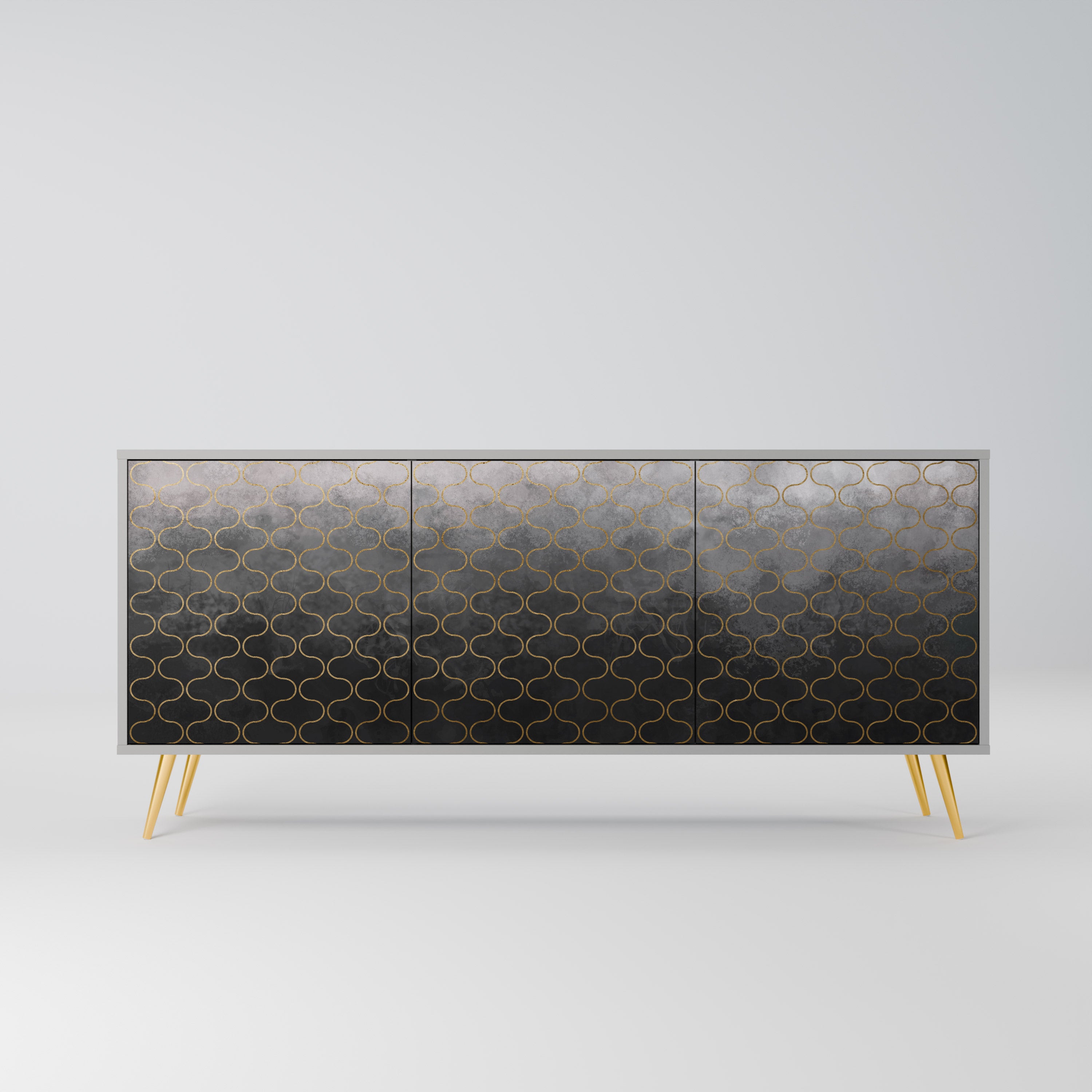 TESSELATED GRAYISH Komoda 3-drzwiowa korpus Szary