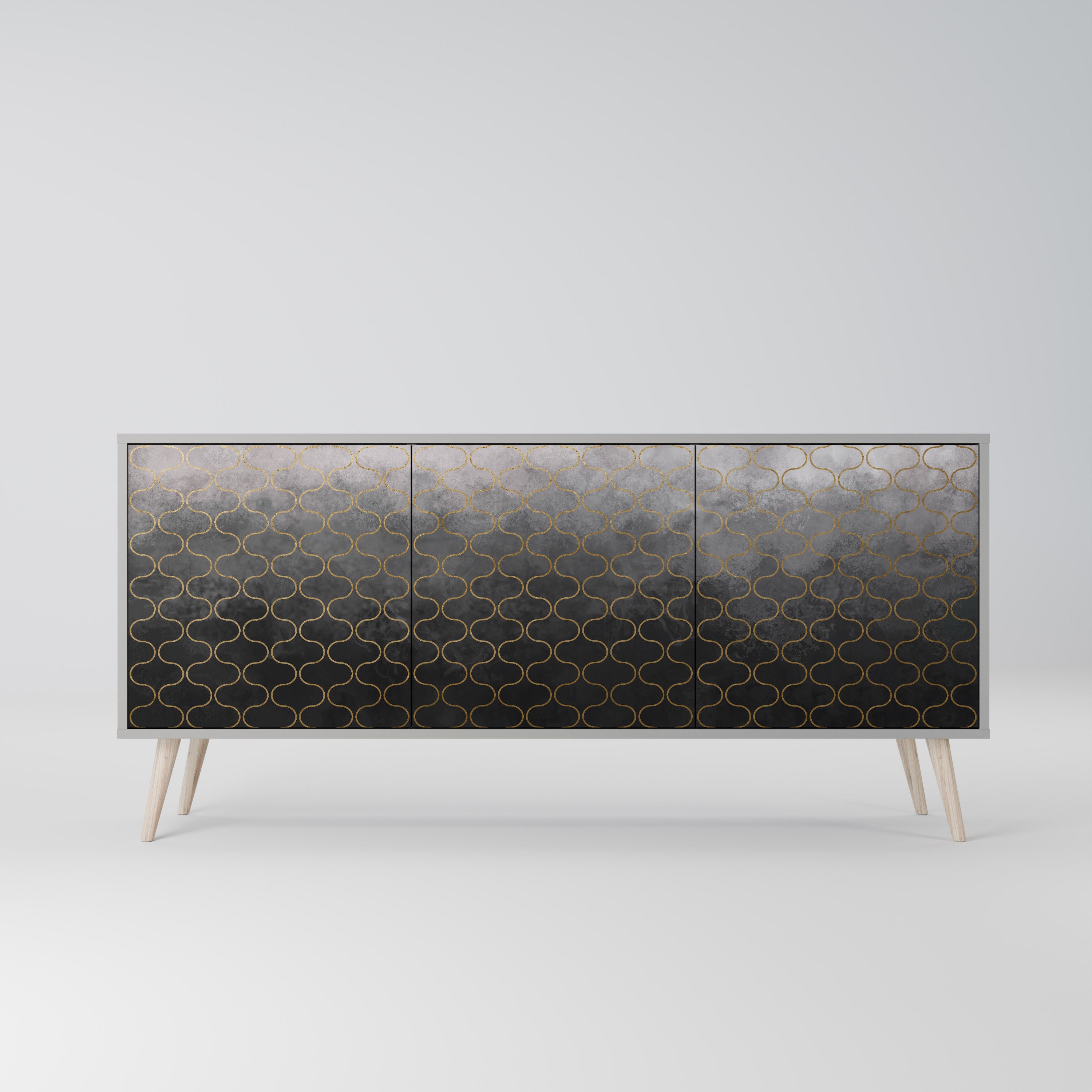 TESSELATED GRAYISH Komoda 3-drzwiowa korpus Szary