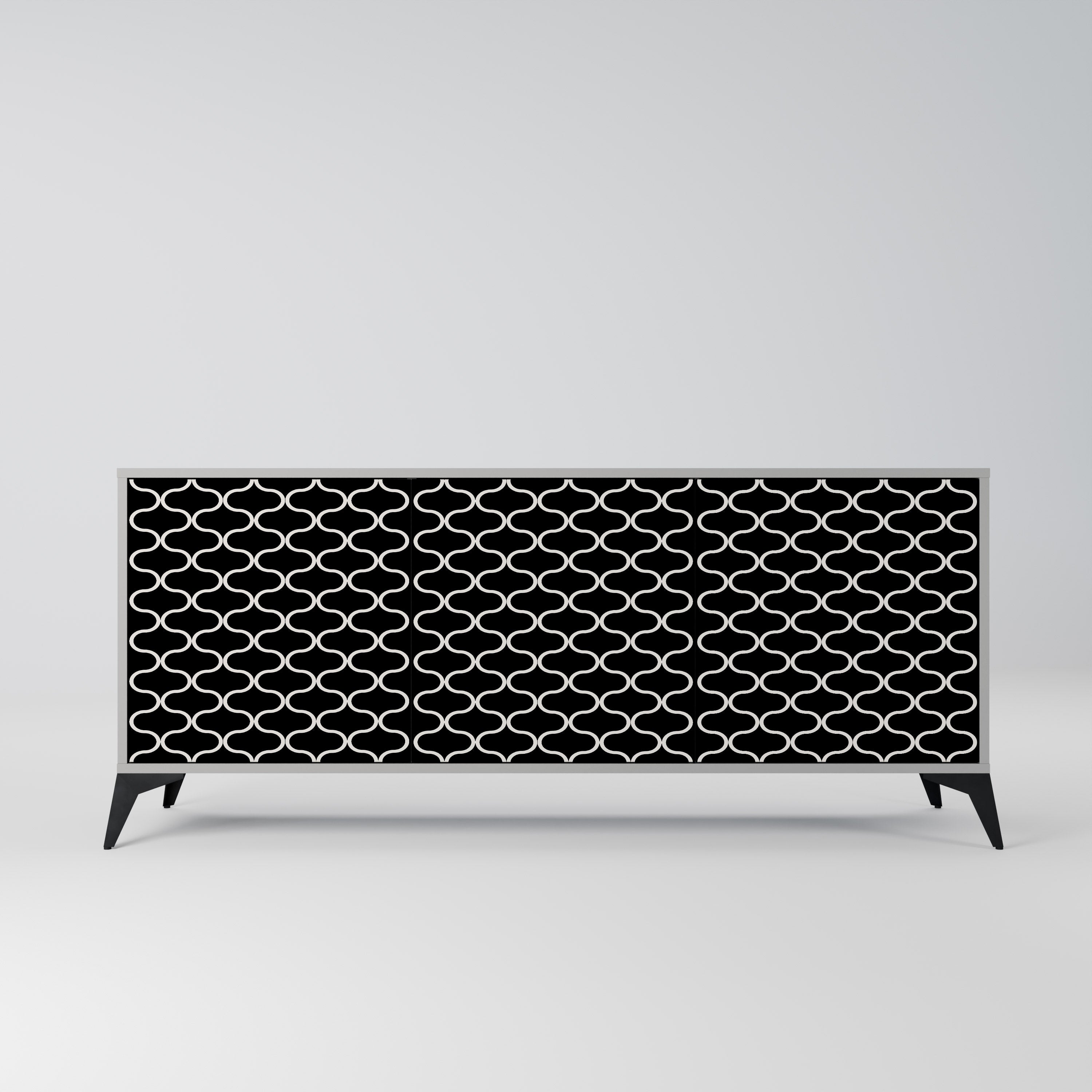 TESSELATED BLACKNESS Komoda 3-drzwiowa korpus Szary